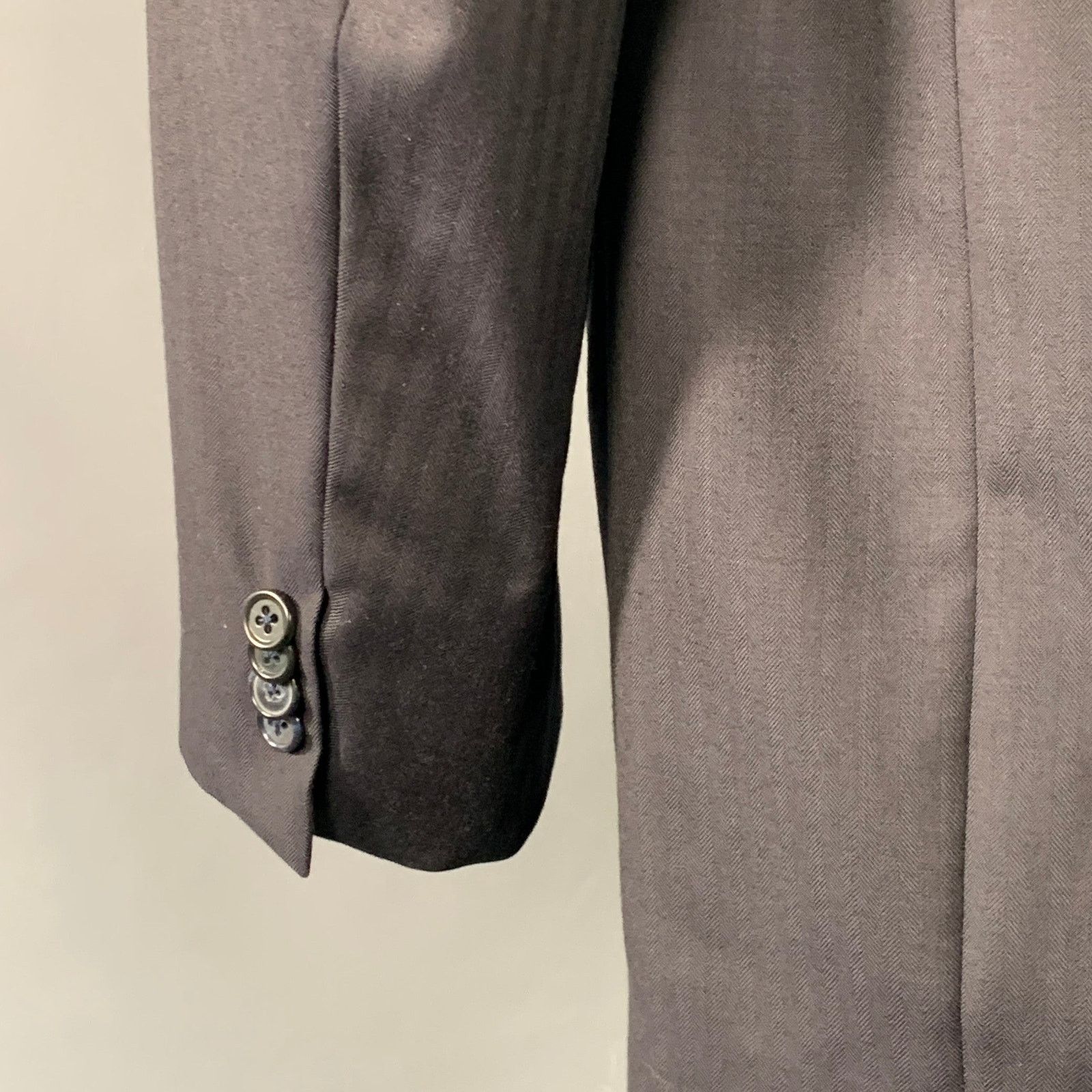 Other O'CONNELL'S Long Navy Herringbone Wool Notch Lapel Suit Size 42L - 7 Thumbnail