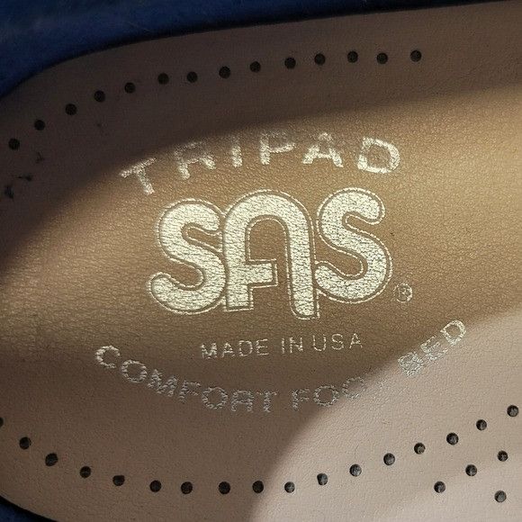 SAS SAS Savvy Blue Nubuck Suede Leather Slip On Comfort Orthotic Size US 8.5 / IT 38.5 - 8 Thumbnail