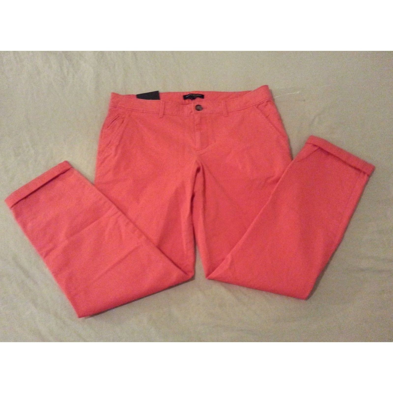 Banana Republic Banana Republic Pants Womens 6 Orange New Khaki Cotton Slack Trouser 32x26 Size 28" / US 6 / IT 42 - 2 Thumbnail