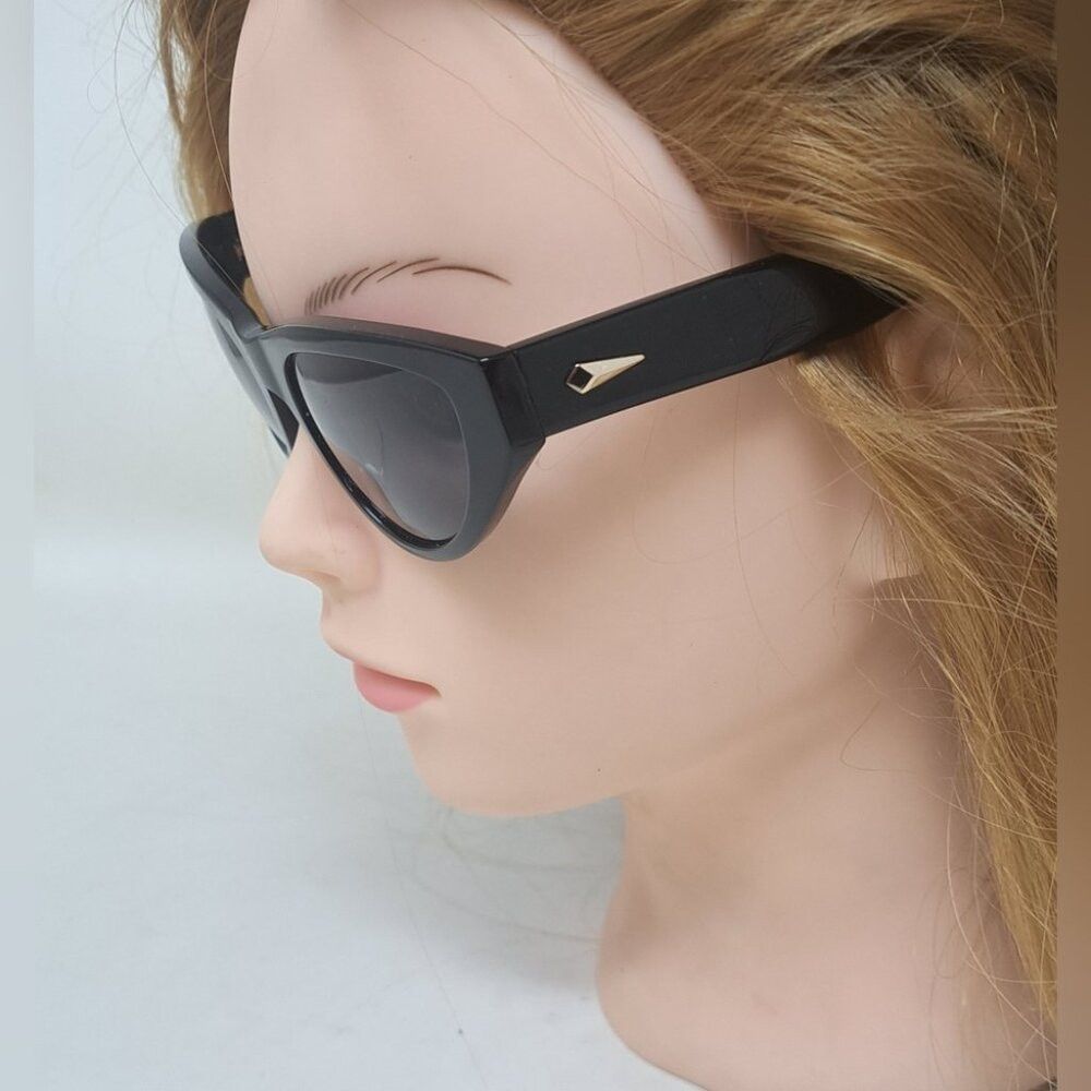 Rag & Bone rag & bone Sunglasses Black Smoke Gray Cat-Eye Polarized RN Size ONE SIZE - 9 Thumbnail