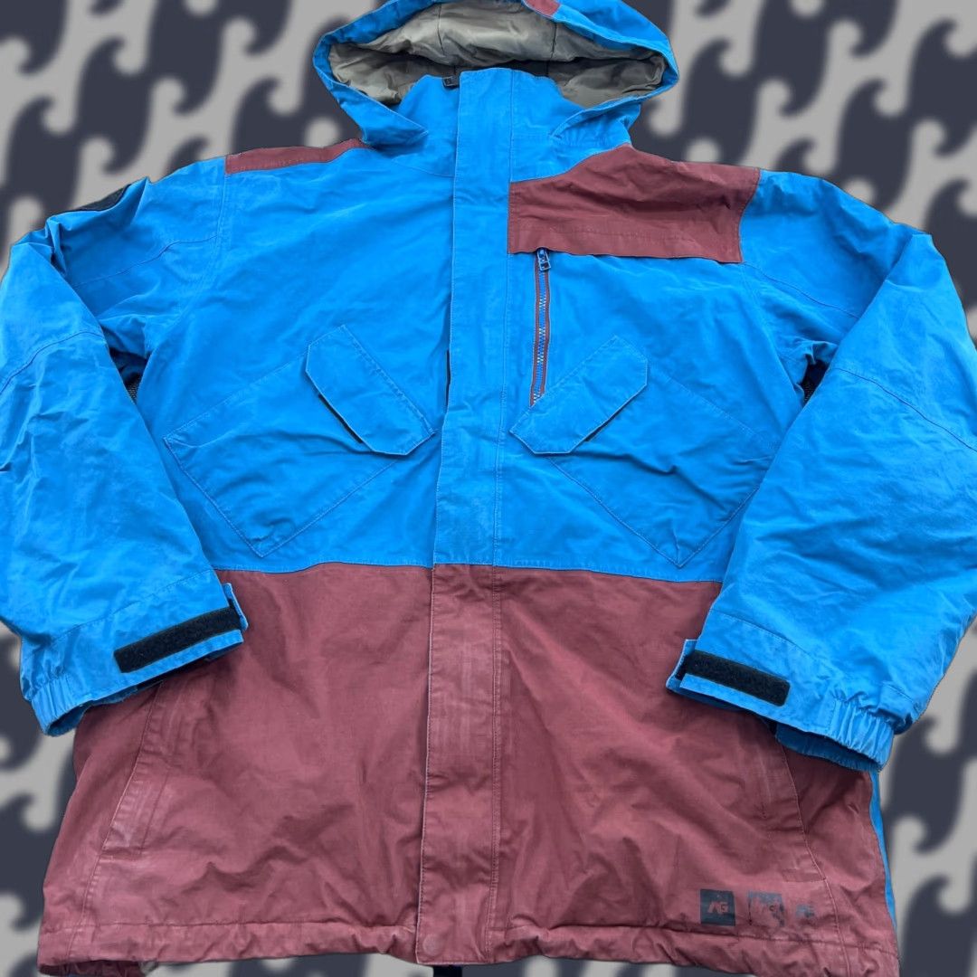 Burton Analog Burton Buck Knife Jacket Mens XL Hooded Windbreaker Multicolor Blue Red Jacket Size US XL / EU 56 / 4 - 1 Thumbnail