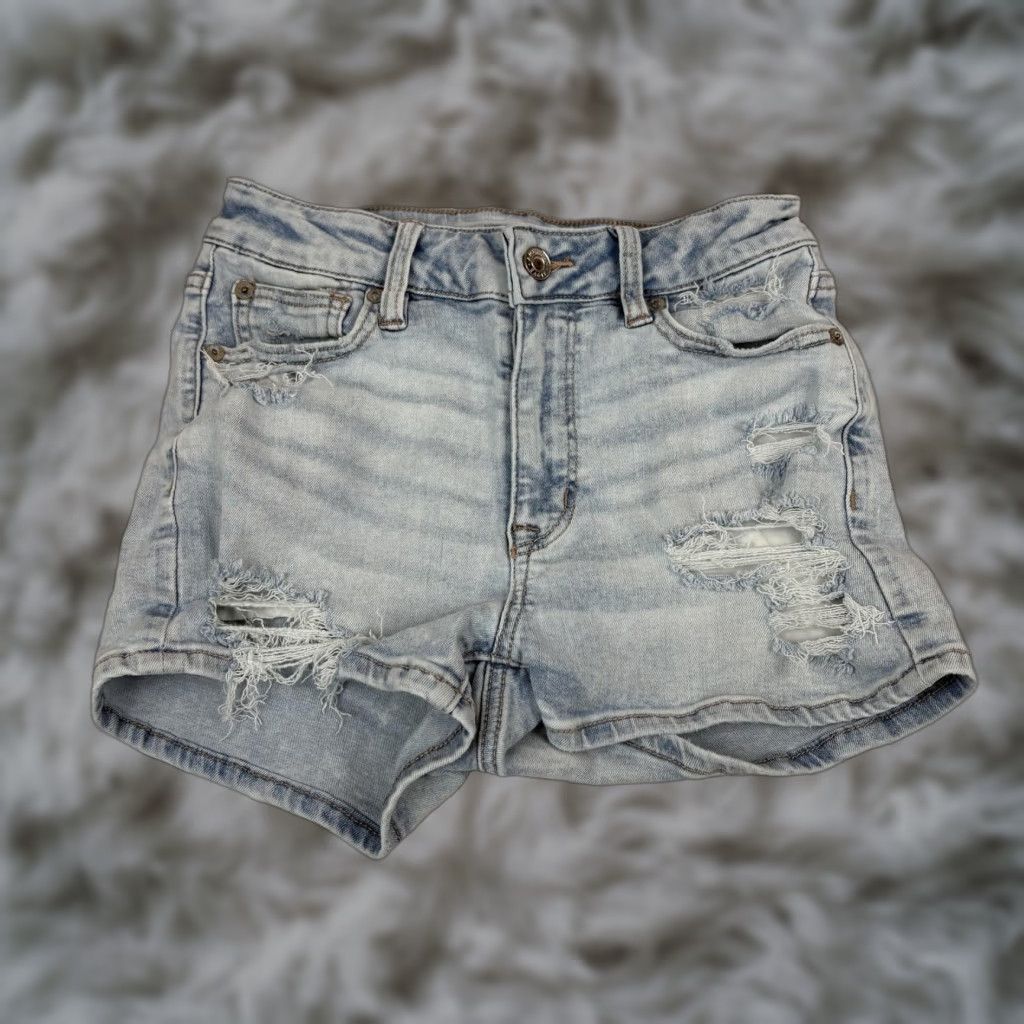 American Eagle Outfitters American Eagle Outfitters Shorts Womens 2 Blue High-Rise Shortie Denim Cutoff Size 26" / US 2 / IT 38 - 1 Thumbnail