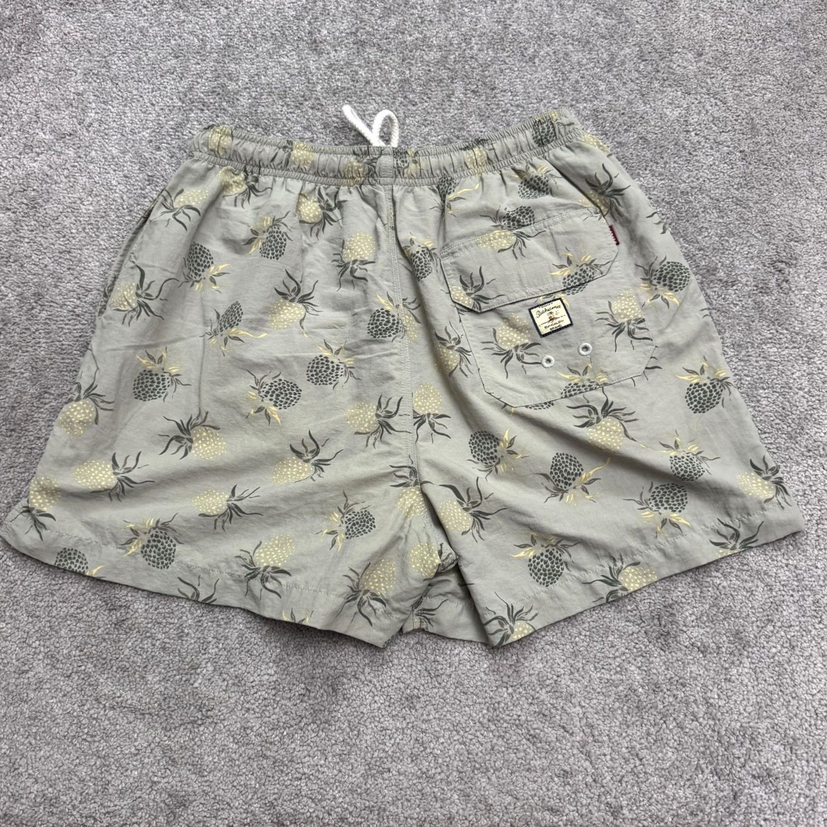 Tommy Bahama Tommy Bahama Swim Trunks Board Shorts Mens Medium Gray Y2K Pineapple Vintage Size US 31 - 2 Thumbnail