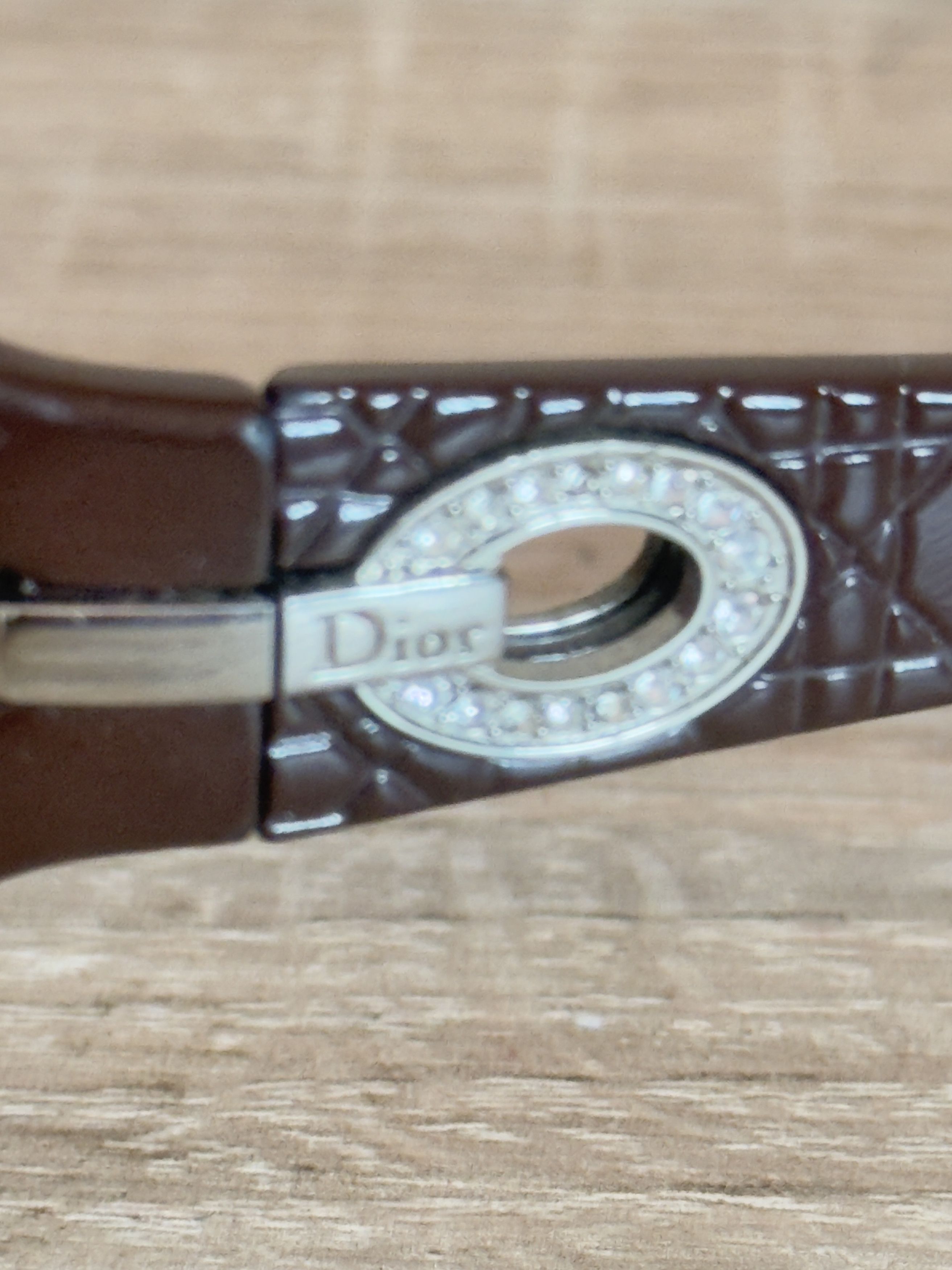 Dior Christian Dior Sunglasses My Lady 7FS Brown Rhinestone Size ONE SIZE - 5 Thumbnail