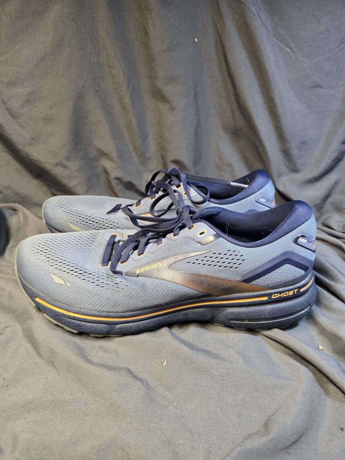 Brooks Brooks Mens Sz 11.5 Ghost 15 Gray Blue Shoes No Insoles Size US 11.5 / EU 44-45 - 1 Thumbnail