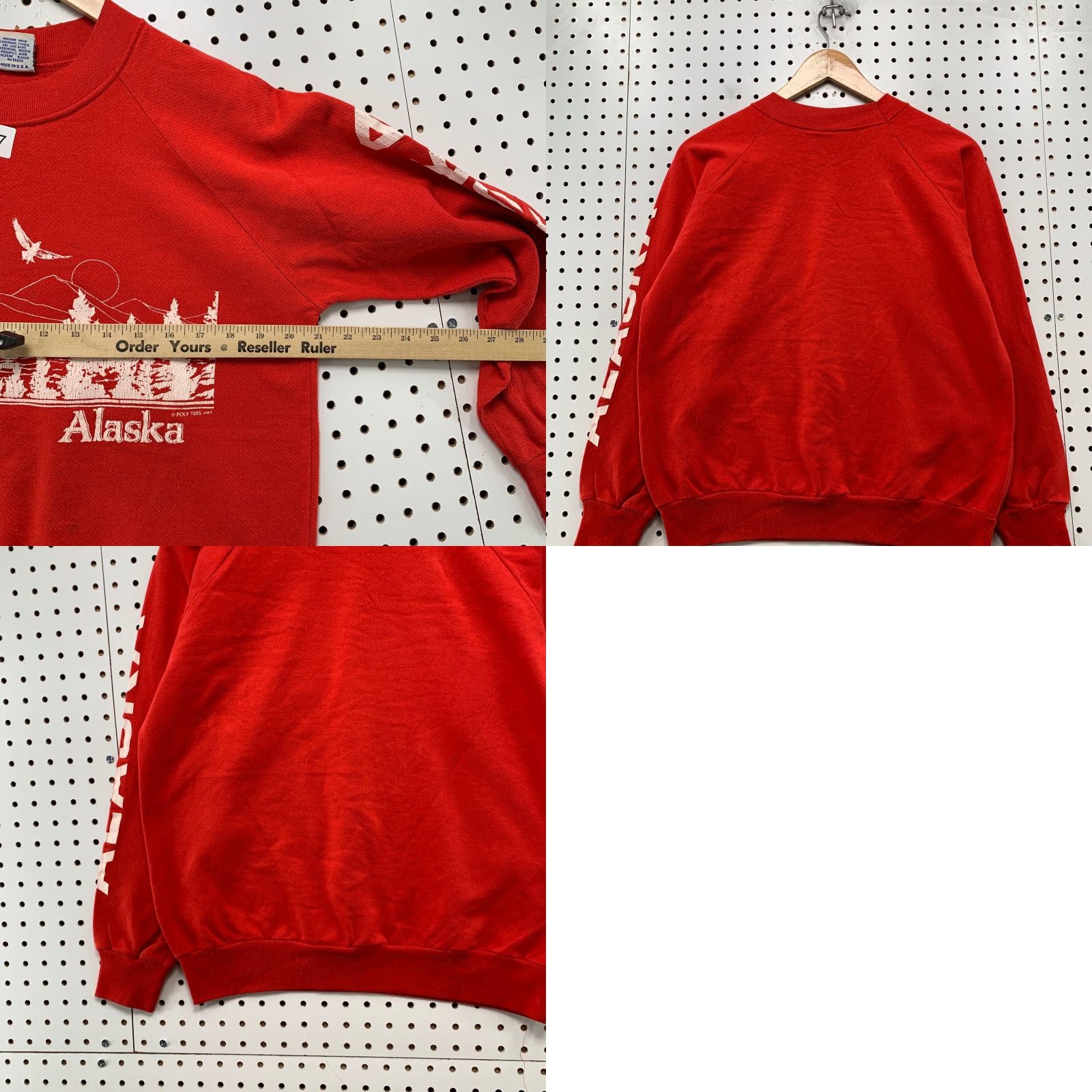 Vintage VINTAGE Alaska Nature Sweatshirt Mens Medium Red Polyester Fleece Crewneck Poly Tees USA Graphic Print Size US M / EU 48-50 / 2 - 9 Thumbnail