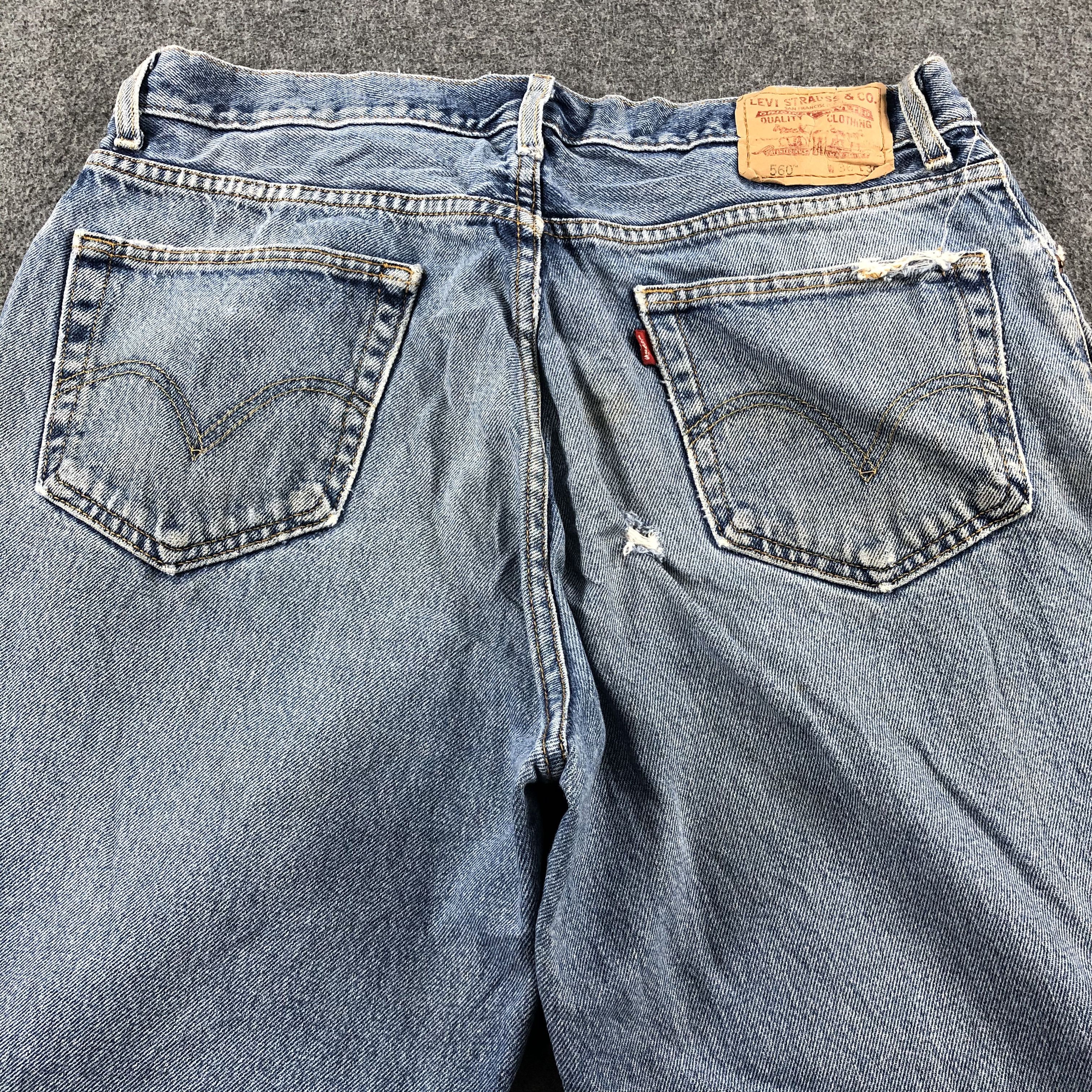 Levi's 90s Vintage Blue Wash Levis 560 Jeans-J2609 Size US 35 - 4 Thumbnail