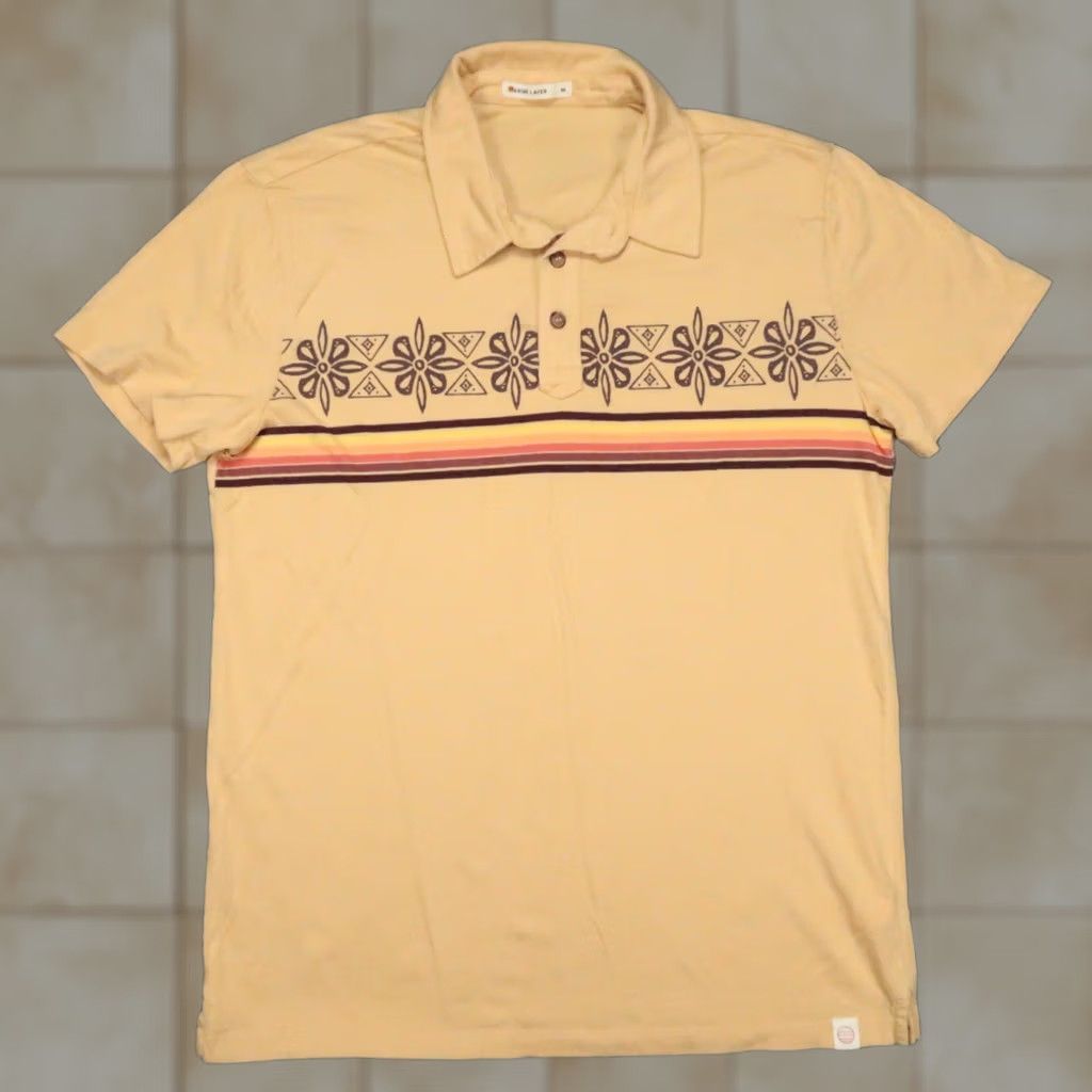 Marine Layer Marine Layer Polo Shirt Mens Medium Beige Short Sleeve Collared Button Golf Tennis 42in Vintage No Size US M / EU 48-50 / 2 - 1 Thumbnail