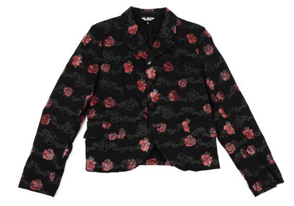 Other Comme des Garcons Black retro flower jacket Size S / US 4 / IT 40 - 2 Thumbnail