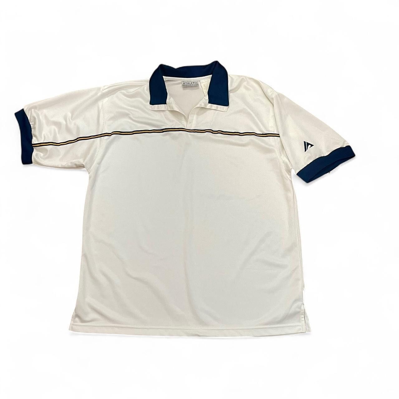 Athletic Works Y2k Athletic Works Men's White Polo Shirt - Size L/XL Size US L / EU 52-54 / 3 - 1 Thumbnail