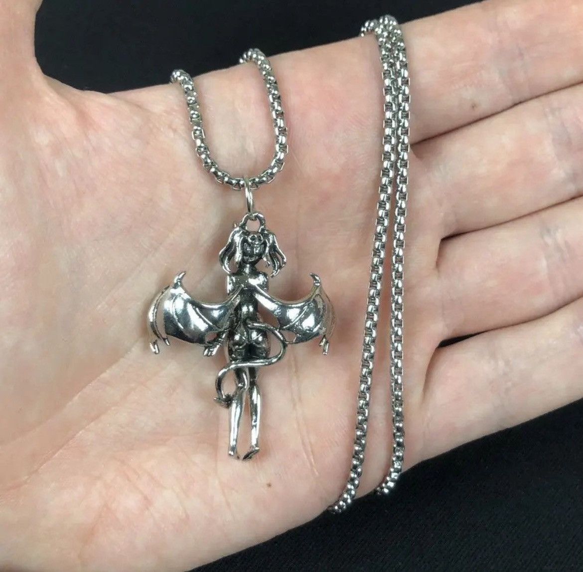 Jewelry Demon Girl Necklace Punk Chain Size ONE SIZE - 5 Thumbnail