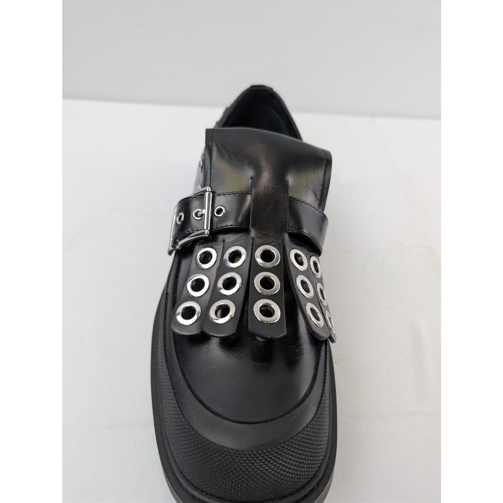 Alexander McQueen o1rshd1 Monk Strap Boxcar Hardware Shoe Tread Boots in Black Size US 11 / EU 44 - 15 Thumbnail