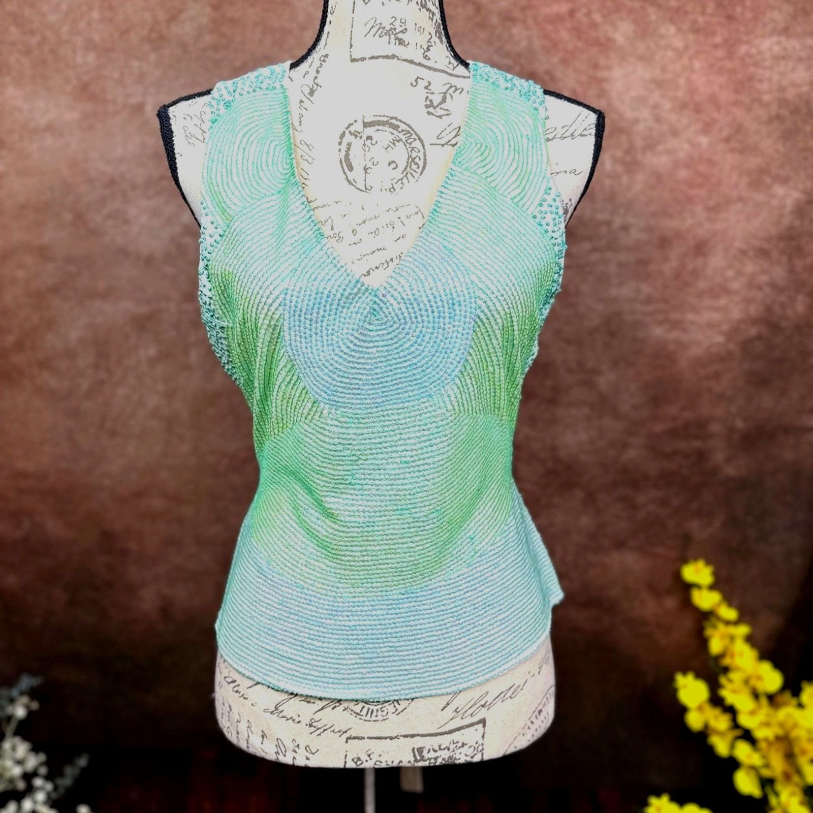Other Nougat London Sequined Tie Back Top Blue/Turquoise/Green 2 Size XS / US 0-2 / IT 36-38 - 4 Thumbnail