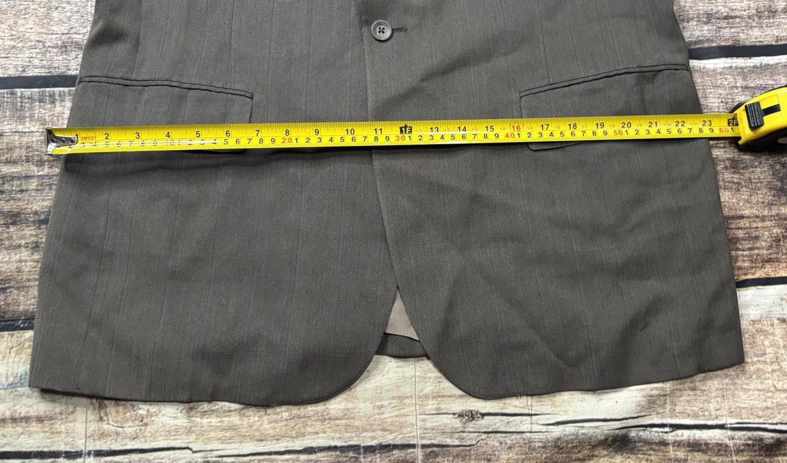 Barneys New York Barneys New York Blazer Jacket Mens 44R Virgin Wool Fishbone Size 44R - 11 Thumbnail