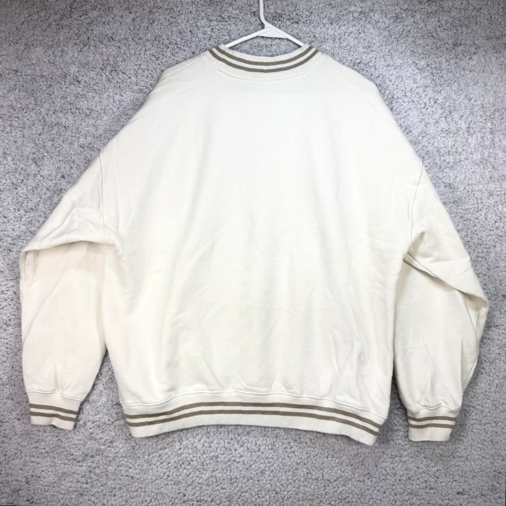 Vintage Taylor Swift The Tortured Poets Department Album Merch Sweatshirt XL Women Pullover Beige Logo Graphic Print Long Sleeve Sweatshirt Size XL / US 12-14 / IT 48-50 - 3 Thumbnail