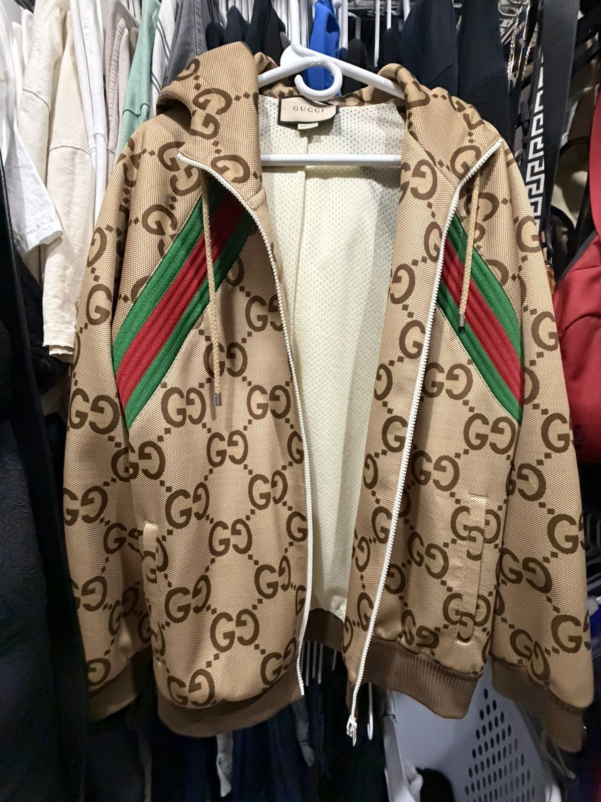 Gucci GUCCI Men’s Track Jacket – Luxury Designer Zip-Up Size US XL / EU 56 / 4 - 1 Thumbnail