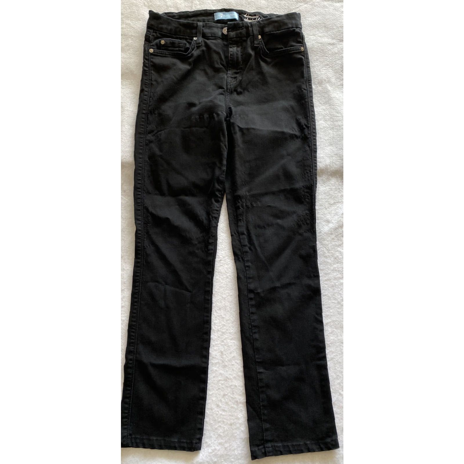 7 For All Mankind 7 For All Mankind Jeans Women 29 Jeans Black Skinny Stretch Ankle 29x29 Skinny Womens Size 29" - 2 Thumbnail