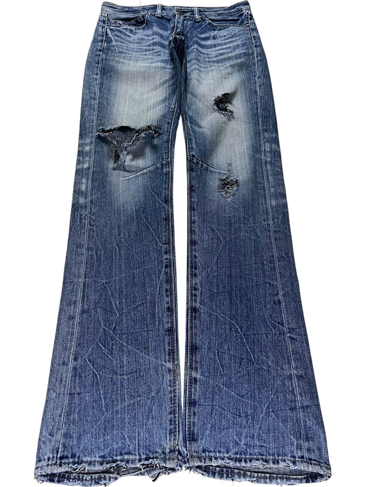 GOSTAR DE FUGA × Japanese Brand Vintage Japanese Fuga Faded Wash Distressed Slim Jeans Size US 31 - 1 Thumbnail