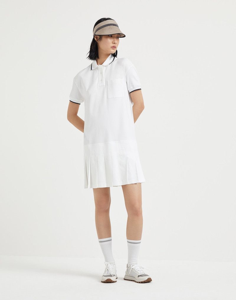 Brunello Cucinelli o1la1rc1a0326 Interlock Dress in White Size S / US 4 / IT 40 - 5 Thumbnail