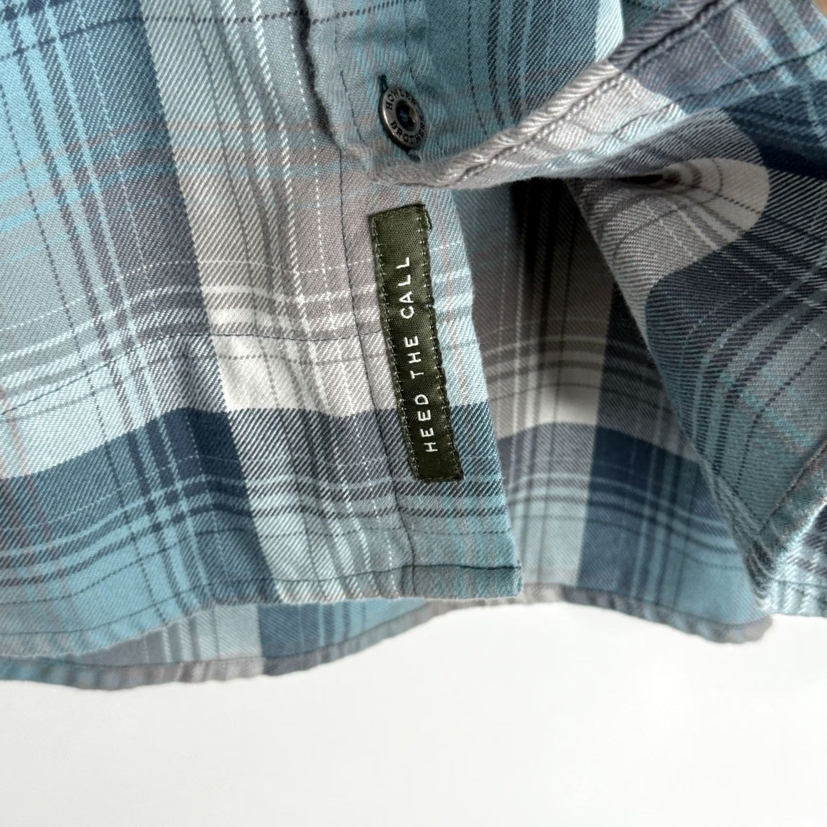 Howler Brothers Howler Brothers Harker Flannel Shirt Mens L Blue Plaid Button-Up Size US L / EU 52-54 / 3 - 7 Thumbnail