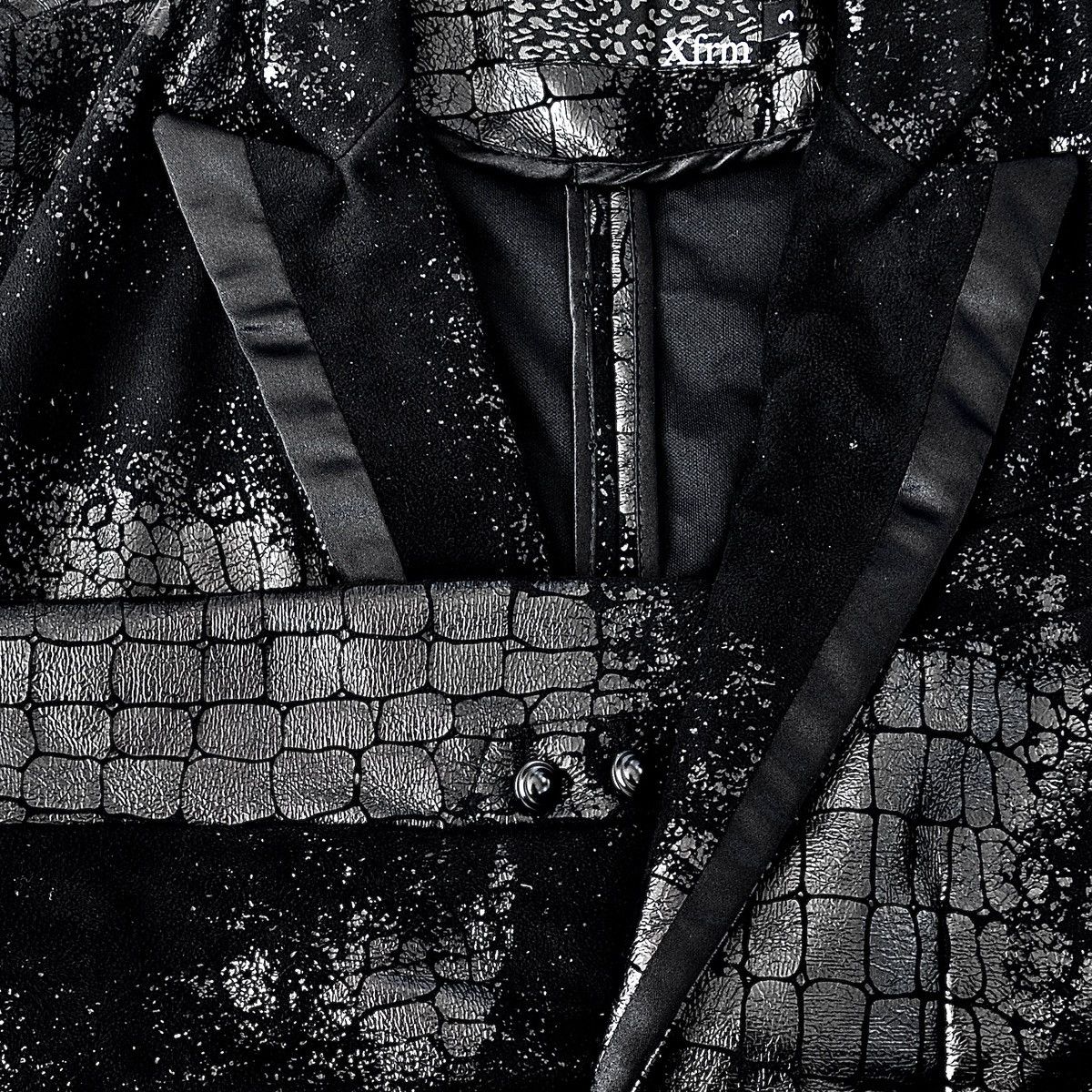 14th Addiction × Japanese Brand × Tornado Mart XFRM - Crocodile Coated Micro Suede Blazer Size US M / EU 48-50 / 2 - 5 Thumbnail