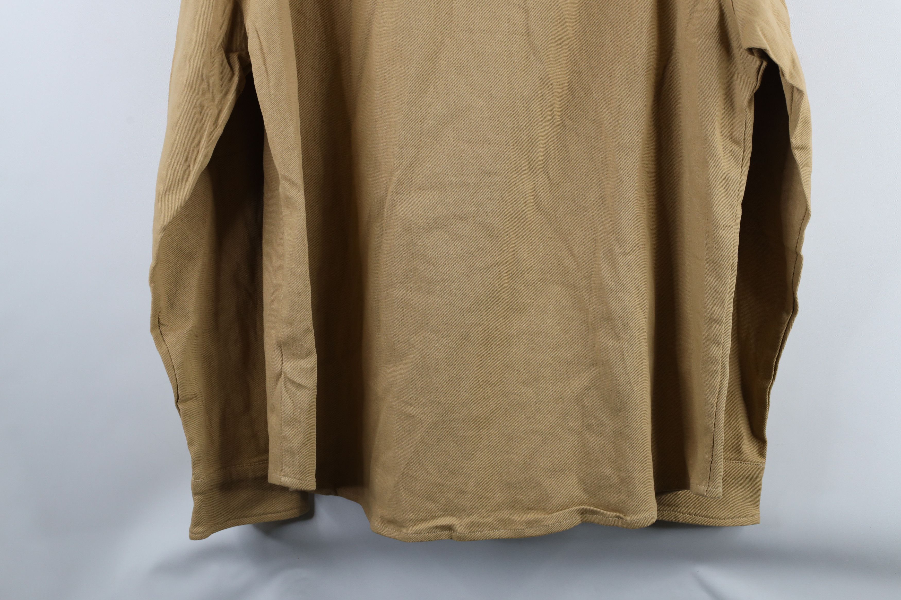 Vintage Vintage 90s Streetwear Collared Button Shirt Wheat Brown Size US L / EU 52-54 / 3 - 10 Thumbnail