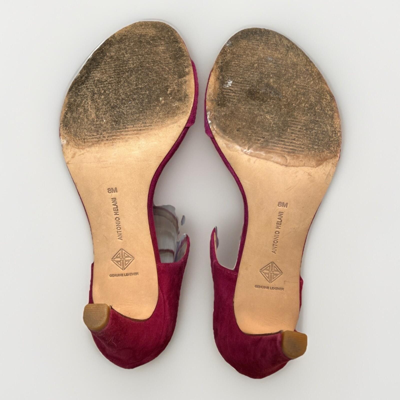 Other Antonio Melani 3" Heels Fuchsia Zipper Suede Double Strap Size US 9 / IT 39 - 7 Thumbnail