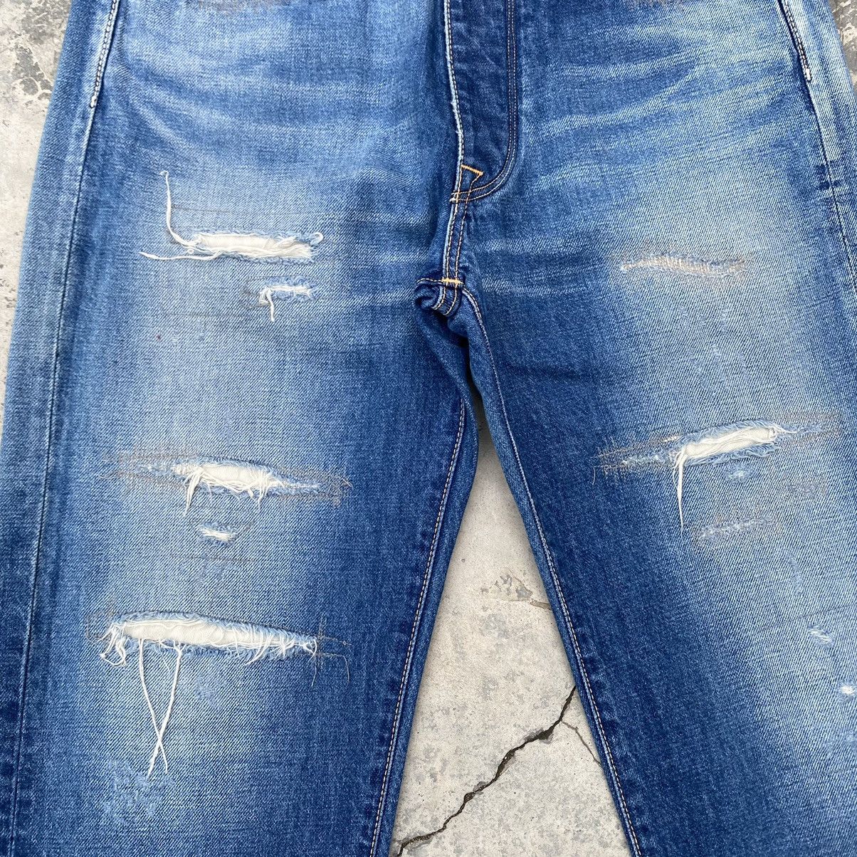Japanese Brand KURO Hybrid Selvedge Repaired Jeans VISVIM KAPITAL STYLE Size US 29 - 2 Thumbnail