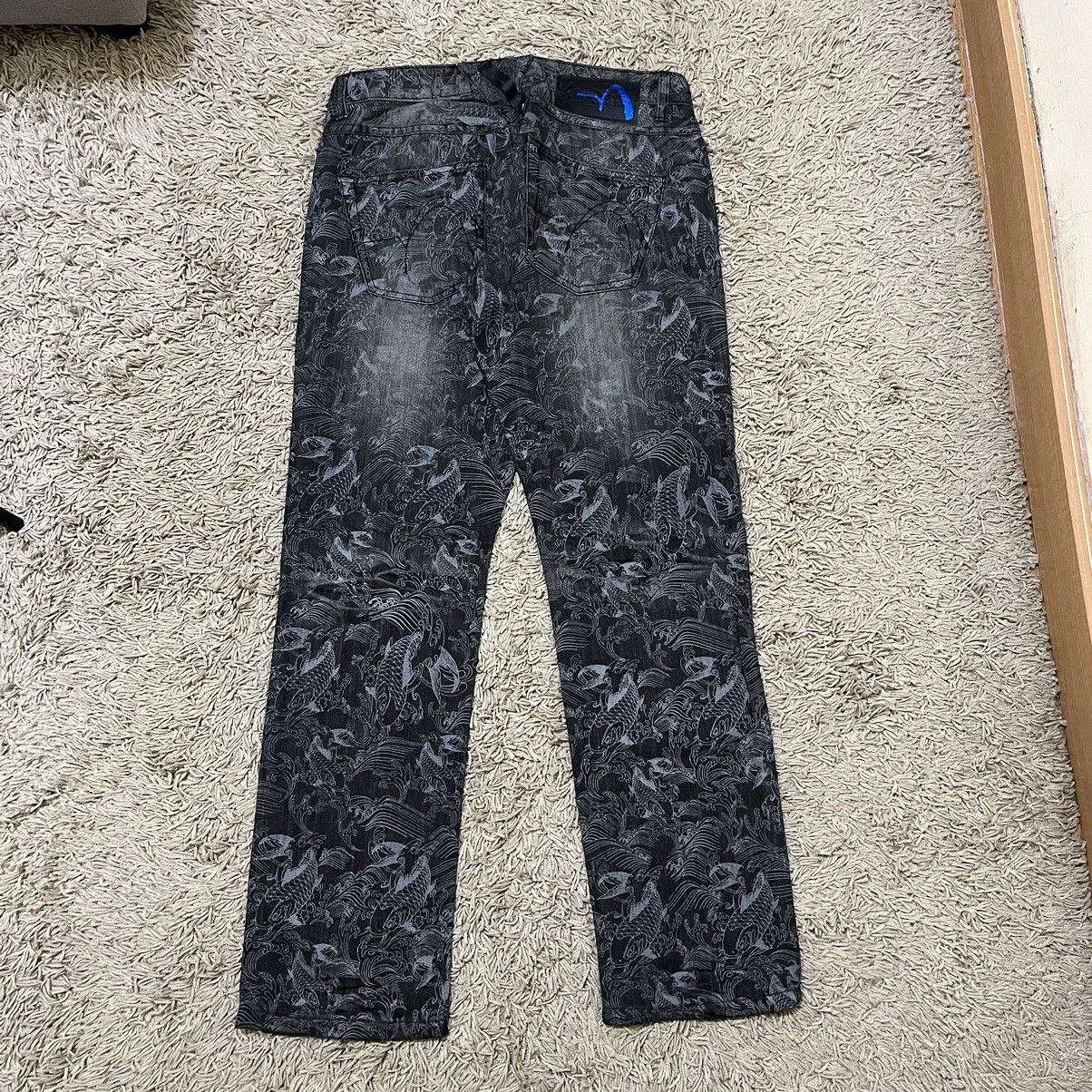 Japanese Brand Korse by Rei Takahashi Koi Fish Button Fly Denim Pants Size US 32 / EU 48 - 2 Thumbnail