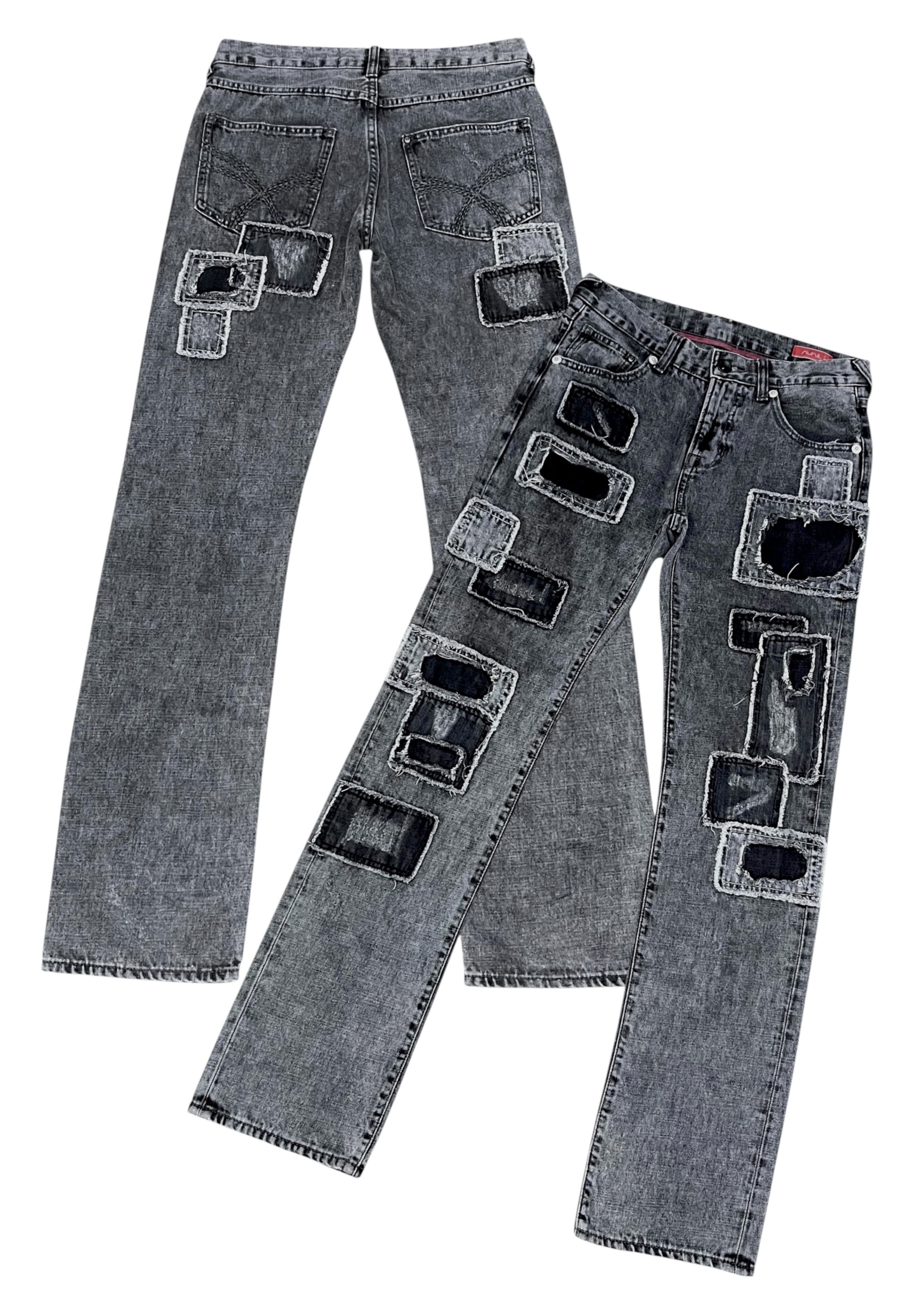Japanese Brand Vtg AVAIL Jeans Japan Patchwork Grunge Distressed Denim Y2K Size US 29 - 1 Thumbnail