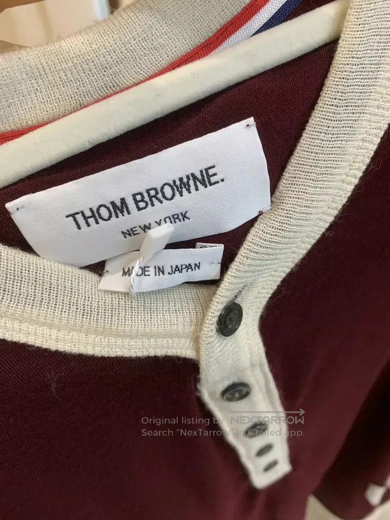 Thom Browne Thom Browne Red Blue Long Sleeve Top . Size US S / EU 44-46 / 1 - 4 Thumbnail