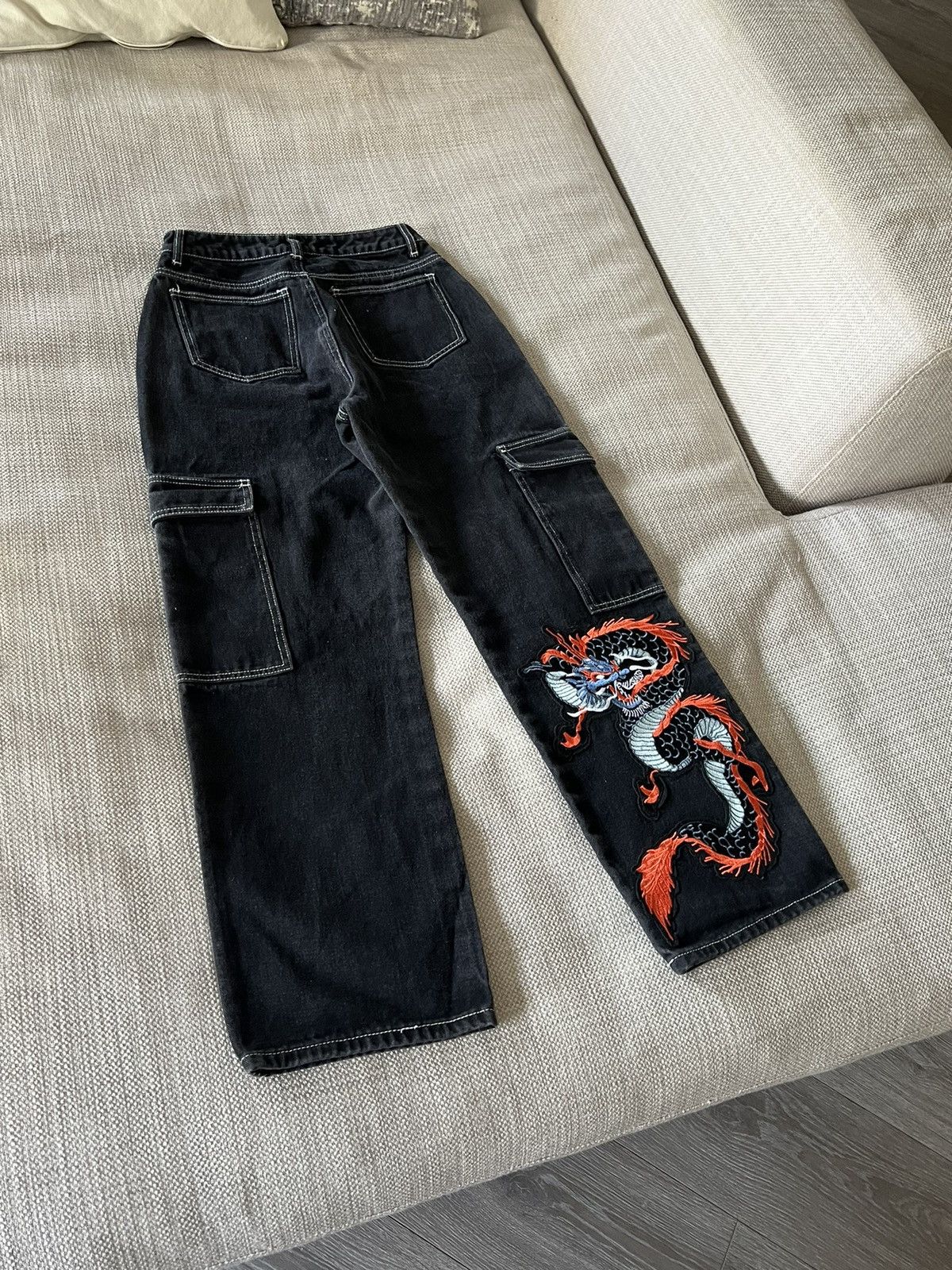 Japanese Brand × Vintage Vintage 💥 Jeans Dragon Pants style Ed Hardy Y2K Size US 26 / EU 42 - 5 Thumbnail