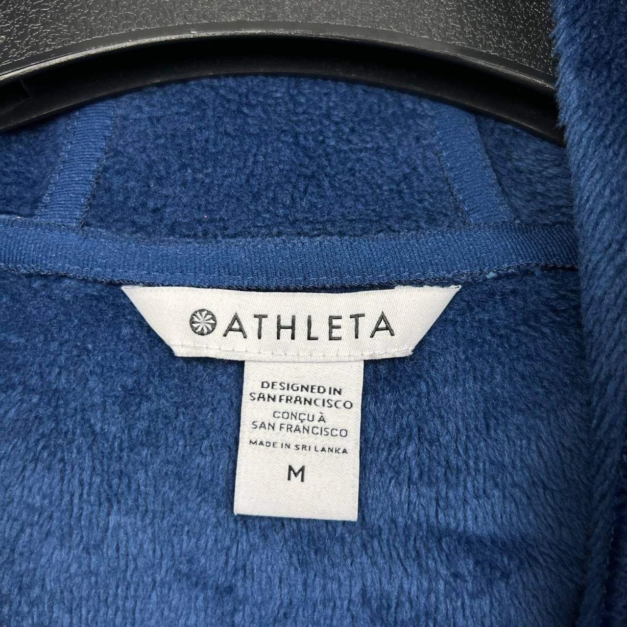 Athleta Athleta Hoodie Women Blue Fleece Pullover Quarter Zip M Size M / US 6-8 / IT 42-44 - 4 Thumbnail