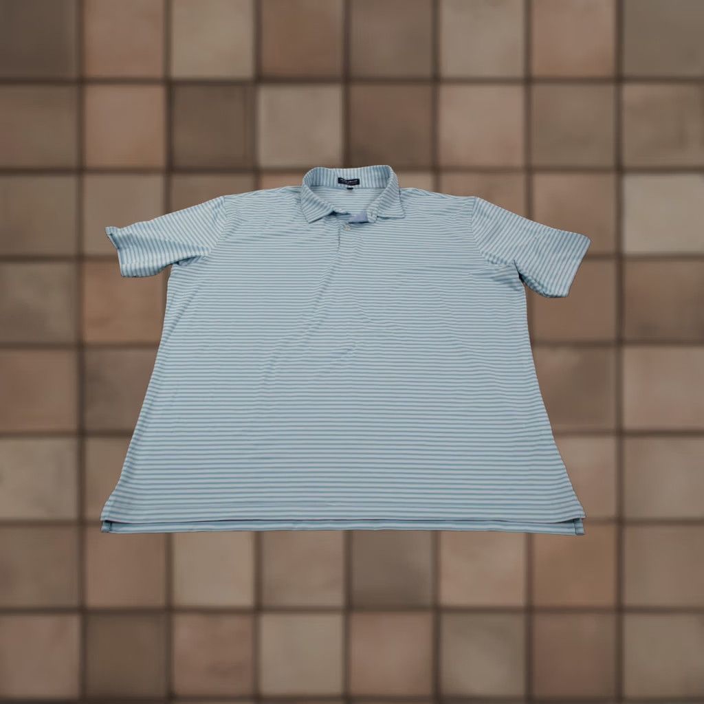 Peter Millar Peter Millar Shirt Mens 2XL Striped Active Polo Crown Crafted Grove Performance Size US XXL / EU 58 / 5 - 1 Thumbnail