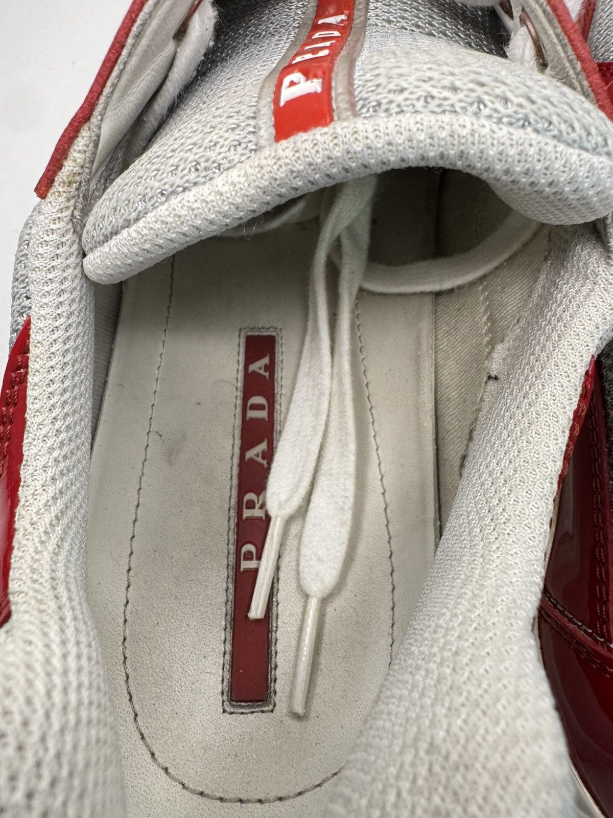 Prada Prada America’s Cup Red Patent Sneakers SZ 9.5/42.5 Size US 9.5 / EU 42-43 - 5 Thumbnail