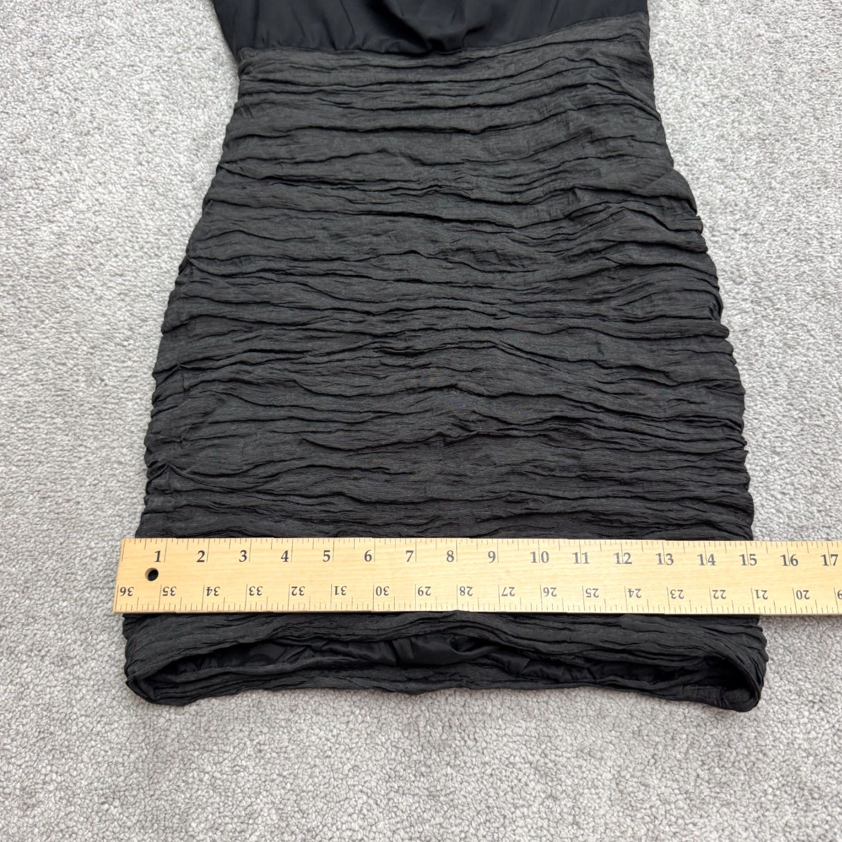 Joseph Ribkoff Joseph Ribkoff Mini Dress Womens 6 Black Ruched Flutter Sleeve Cowl Neck Party/Cocktail Dress Short Sleeve Solid Polyester Designer Classic Size M / US 6-8 / IT 42-44 - 7 Thumbnail