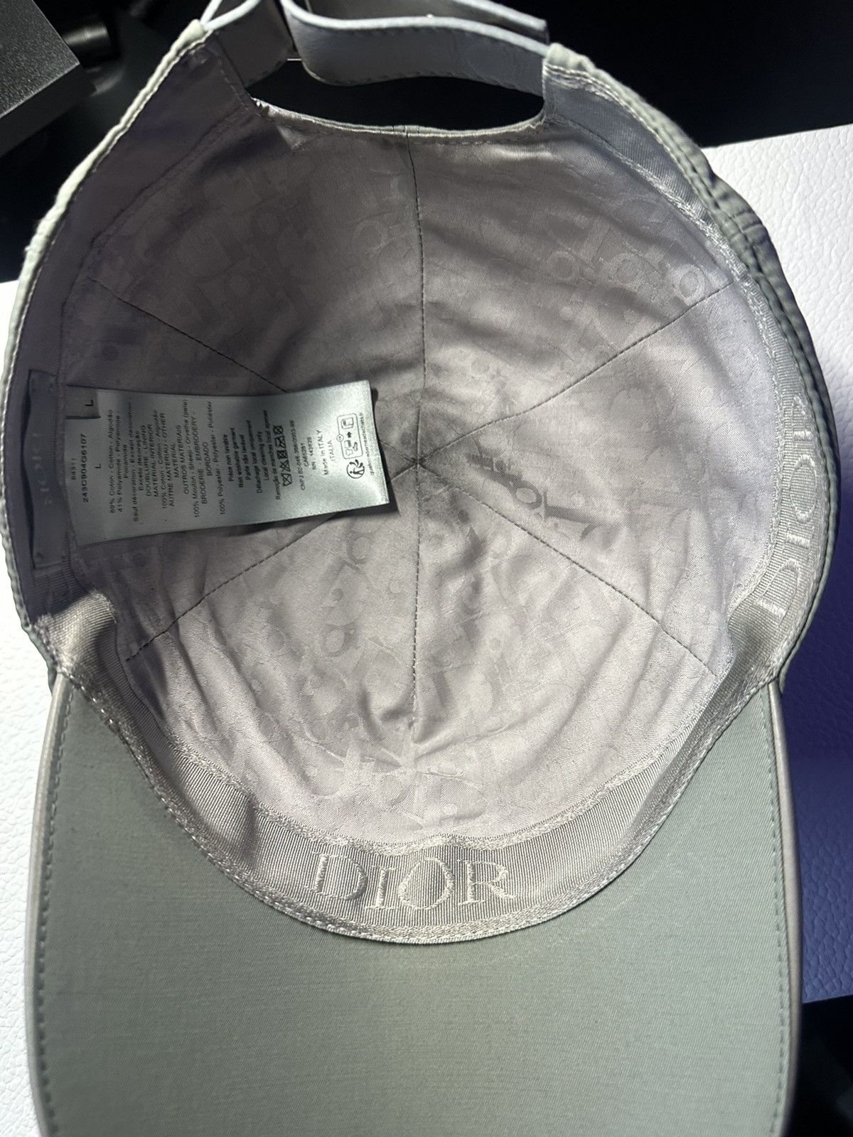 Dior CHRISTIAN DIOR COUTURE CAP GRAY AND FLUORESCENT ORANGE Size ONE SIZE - 5 Thumbnail