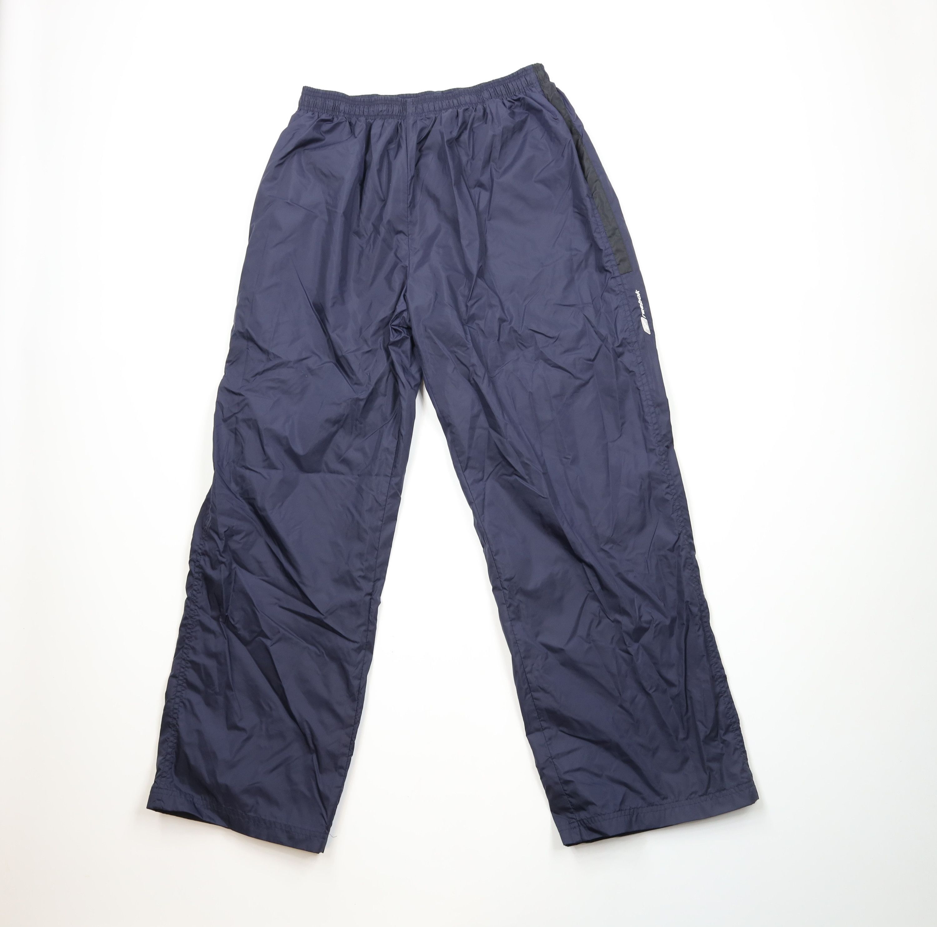 Reebok × Vintage Vintage 90s Reebok Wide Leg Windbreaker Pants Navy Blue Size US 38 / EU 54 - 1 Thumbnail