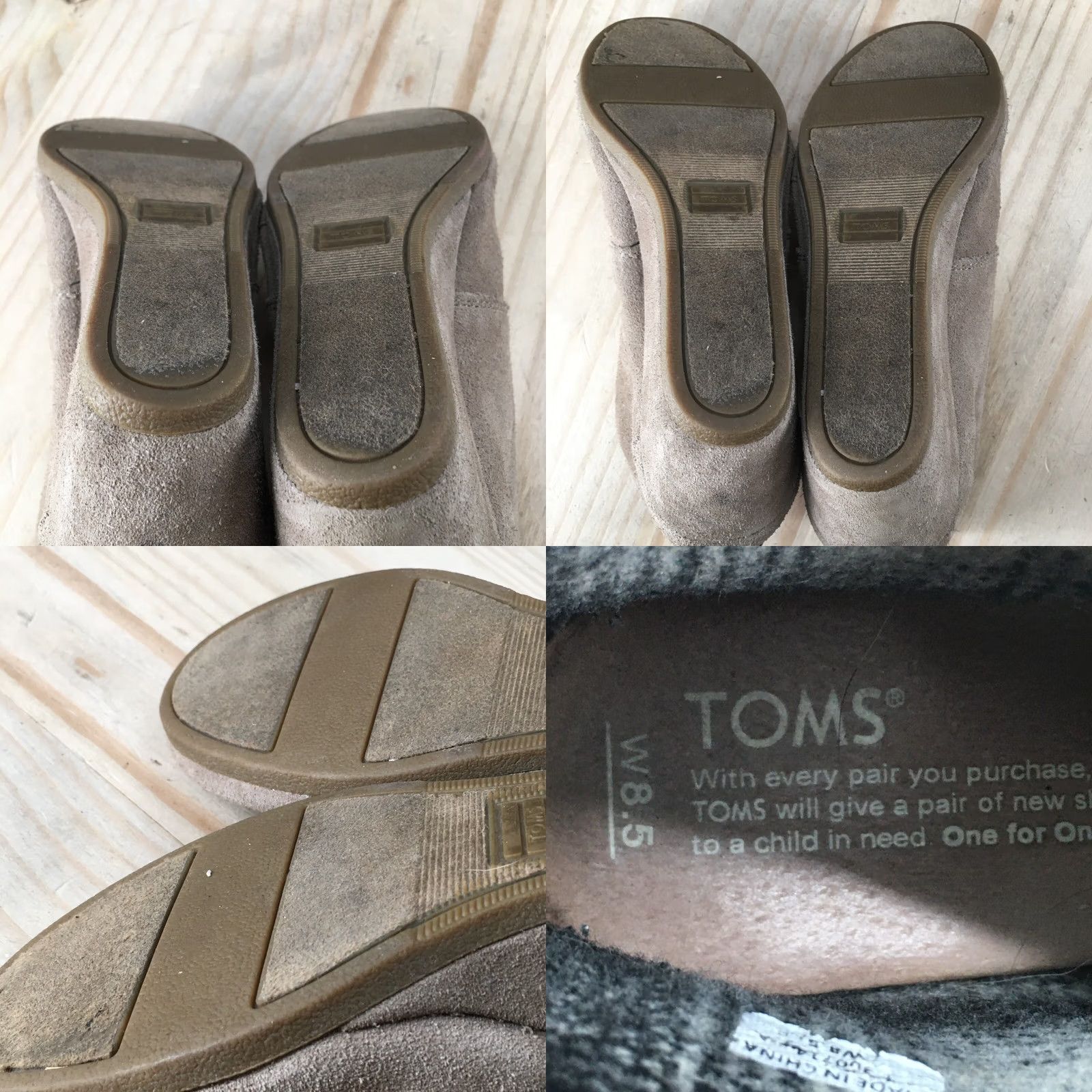 Toms TOMS Boots Womens 8.5 Ankle Booties Wedge Heels Casual Beige Suede Lace Up Bootie Womens Size US 9 / IT 39 - 9 Thumbnail