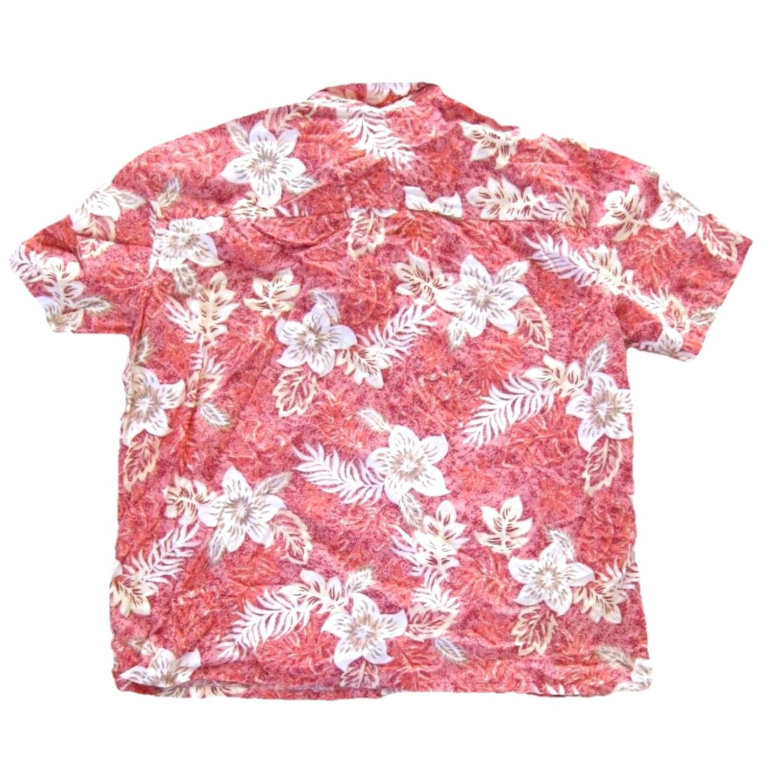 Pinko VINTAGE Island Shores Cotton Pink White Floral Hawaiian Button Down Shirt XXL Size US XXL / EU 58 / 5 - 2 Thumbnail