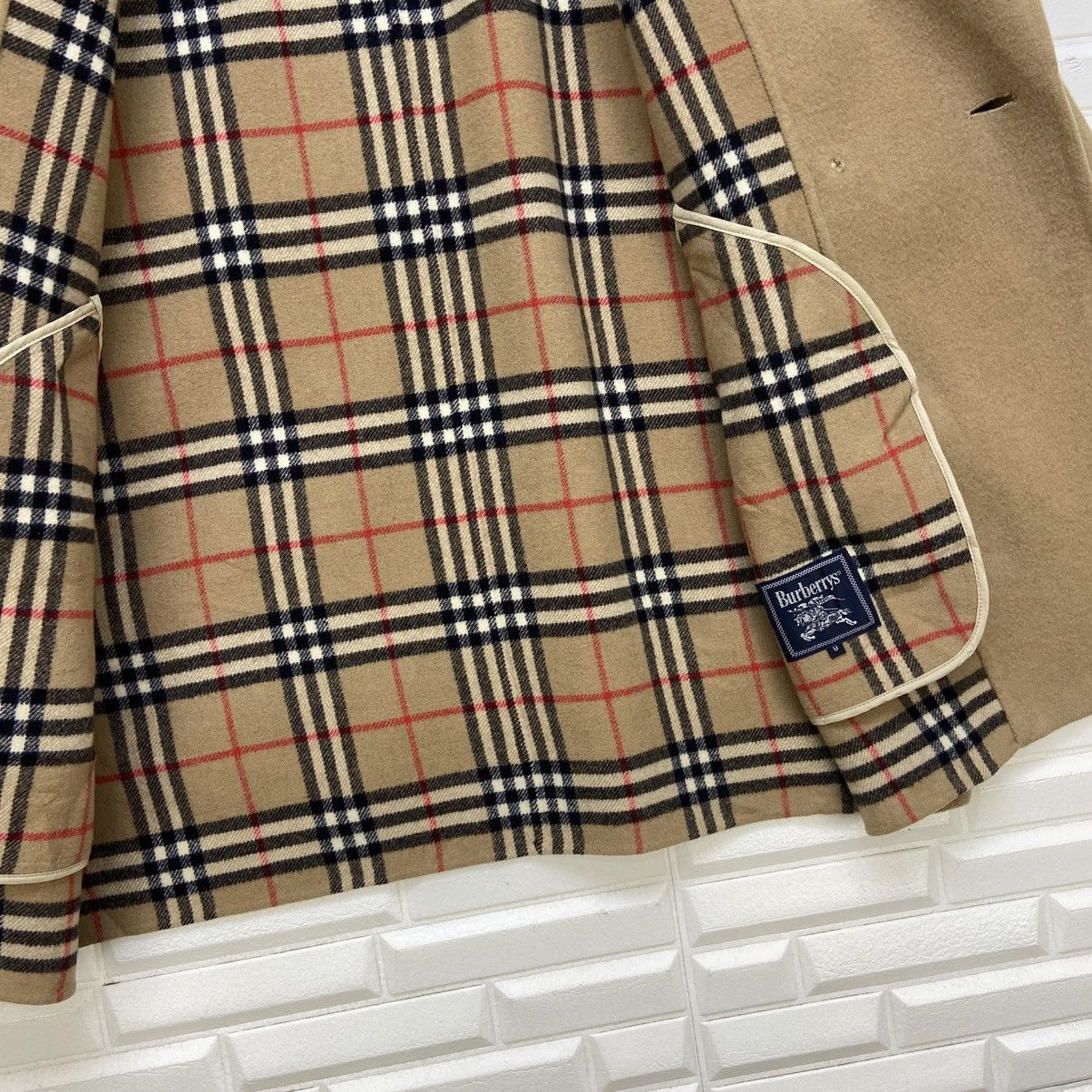 Burberry Prorsum Vintage Burberrys Prorsum Nova Check Wool Cashmere Coat Size M / US 6-8 / IT 42-44 - 21 Thumbnail