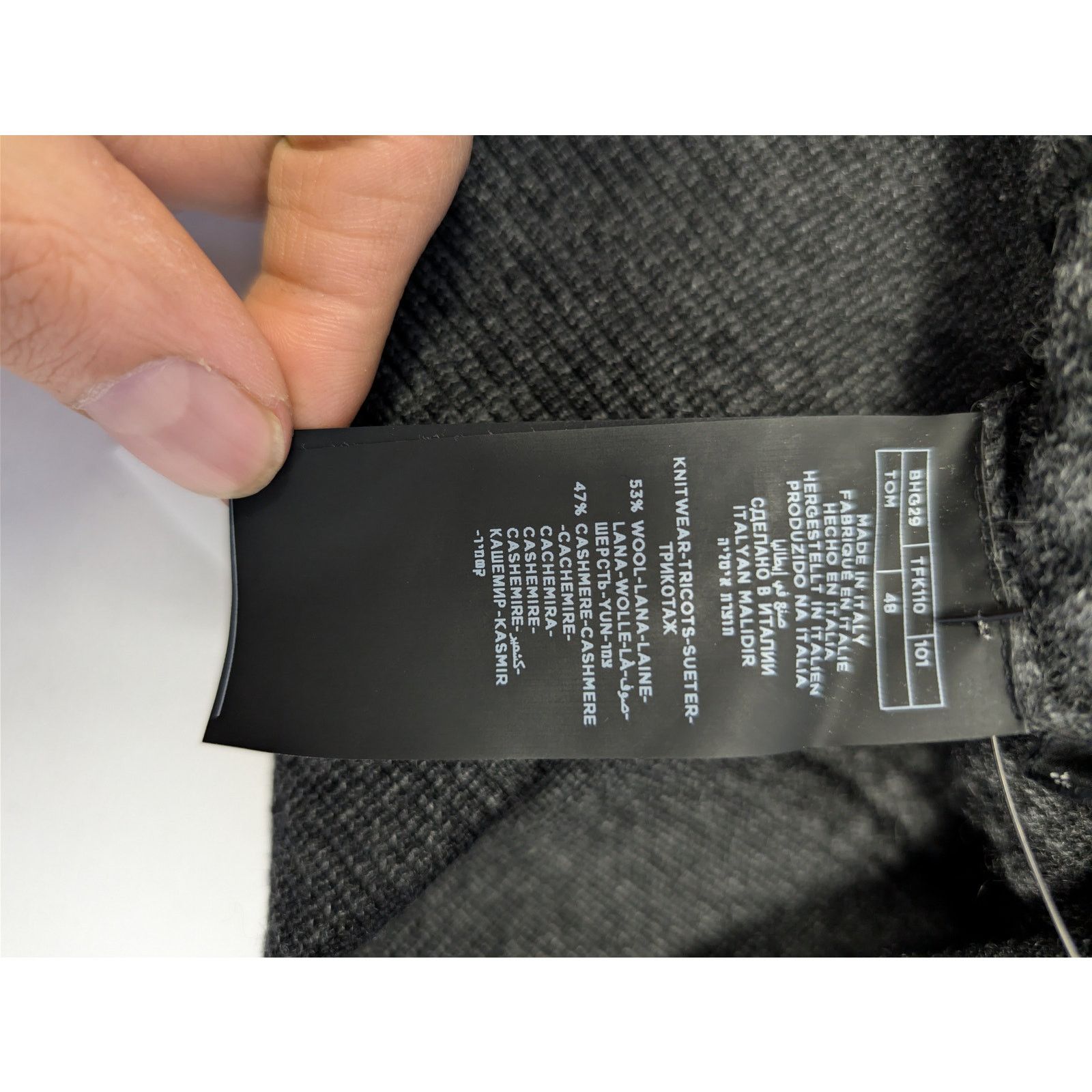 Tom Ford o1rshd1 CC20 checkered crewneck sweater in Grey Size US M / EU 48-50 / 2 - 16 Thumbnail