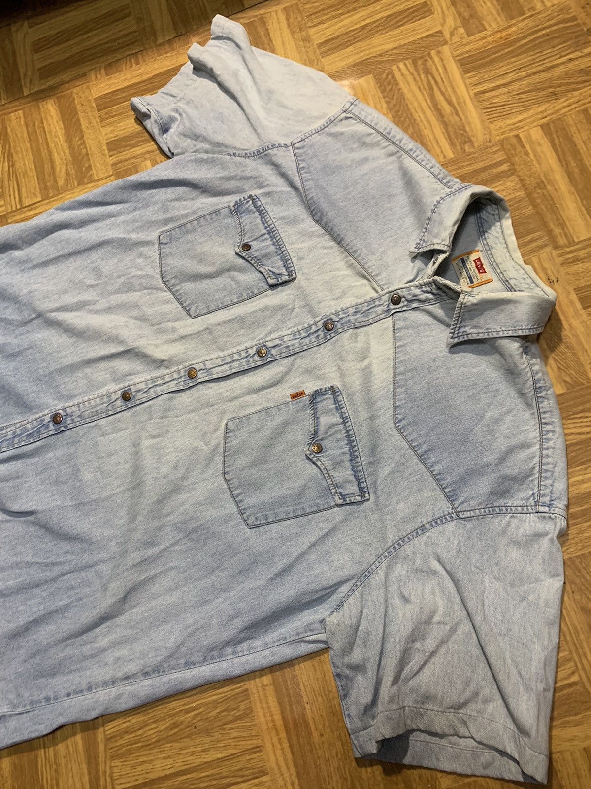Levi's × Vintage Rare LEVI'S Vintage 80's Men's Light Blue Western Shirt XXL Size US XXL / EU 58 / 5 - 5 Thumbnail