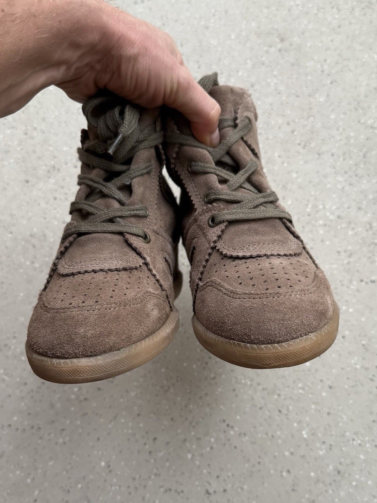 Vintage Manfield womens wedge sneakers suede marant style shoes Size US 10 / IT 40 - 13 Thumbnail