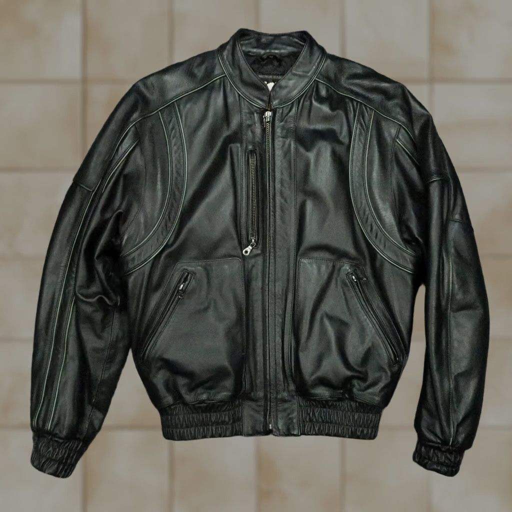 Harley Davidson Harley-Davidson Jacket Mens Medium Black Leather Bar Shield Quilt Lined Biker Shirt Jacket Mens Size US M / EU 48-50 / 2 - 1 Thumbnail