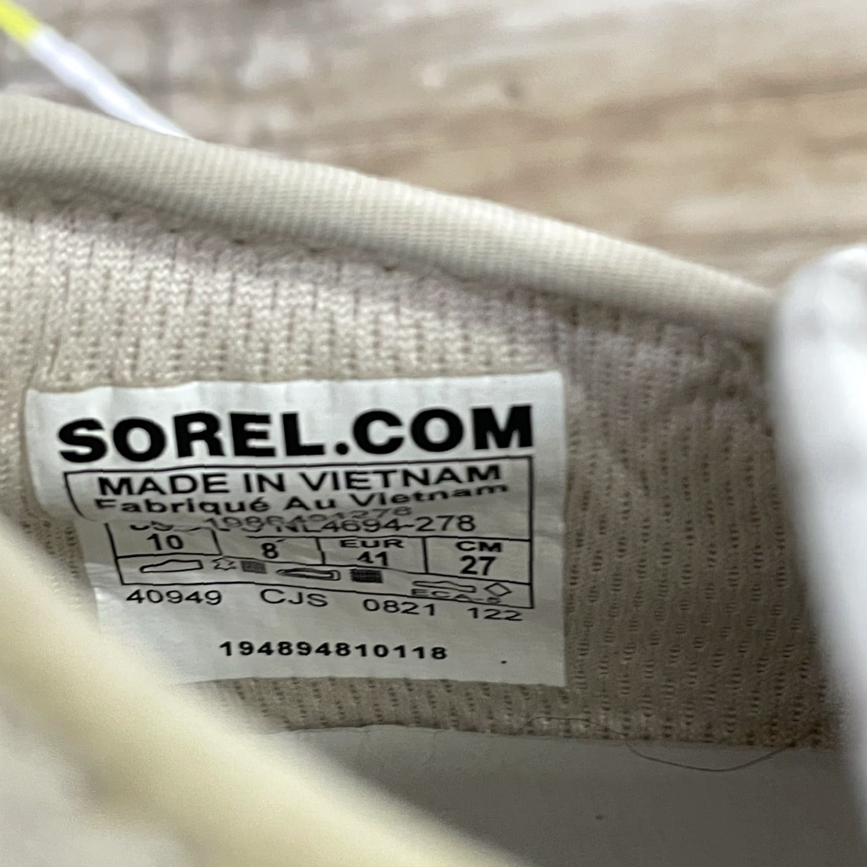 SOREL Sorel Sneaker Womens Size 10 Beige Athletic Laced Shoes Size US 10 / IT 40 - 4 Thumbnail