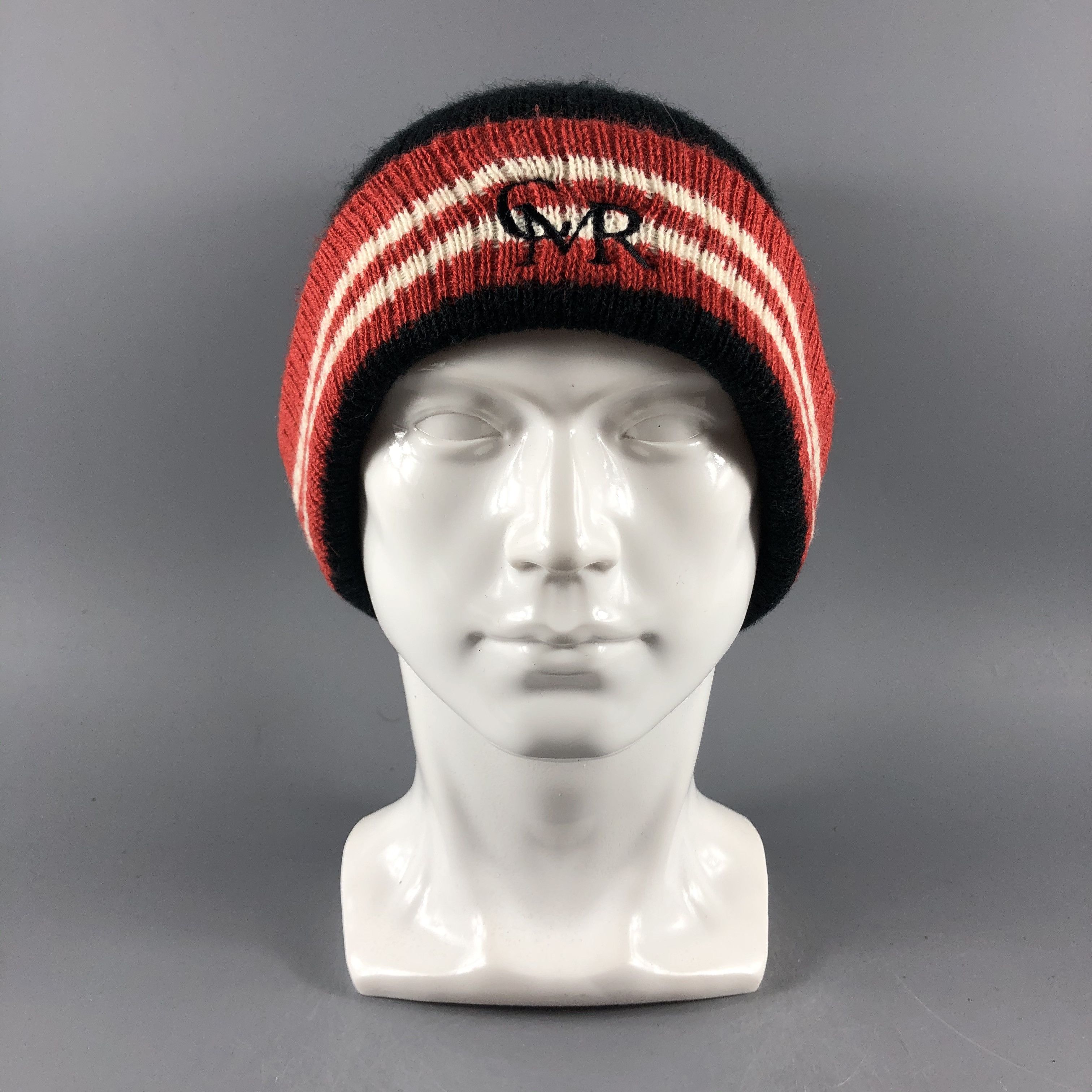 image of Vintage Hats Stripe Beanie Slouchy Snow Cap B1291, Men's