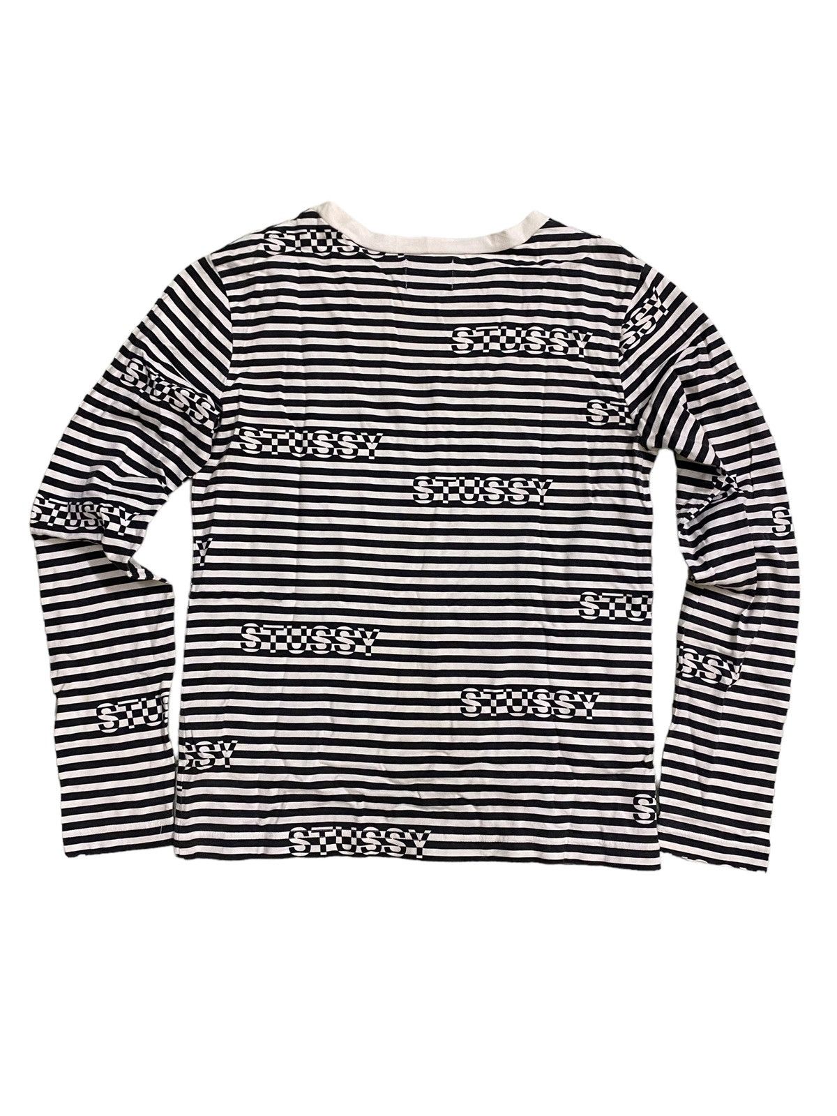 Stussy 💥 Stussy Monogram Stripe Shirt Size S / US 4 / IT 40 - 4 Thumbnail