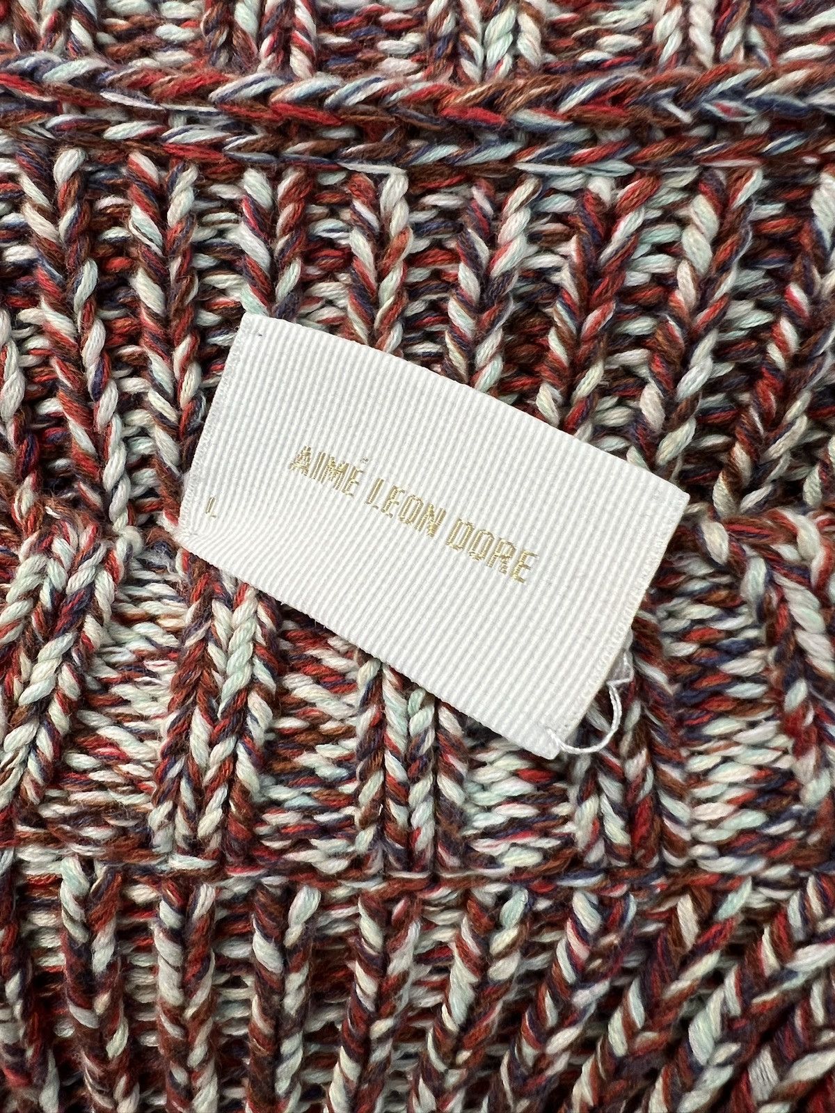 Aime Leon Dore ALD Marled Raglan (Multicolor) Knitted Sweater Size US L / EU 52-54 / 3 - 4 Thumbnail