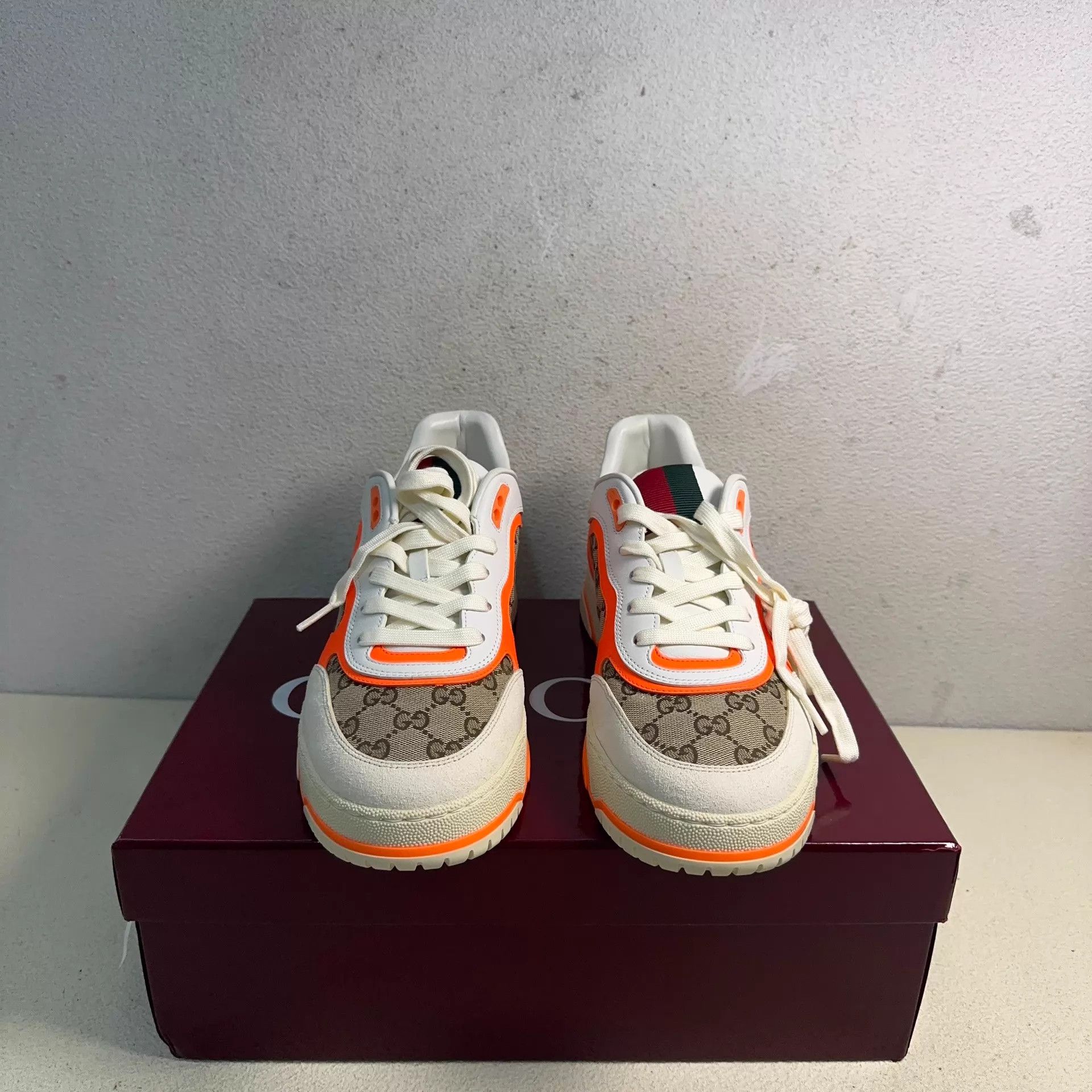Gucci GUCCI Re-Web Low Top Sneakers White Thick Sole Men's Size US 11 / EU 44 - 2 Thumbnail